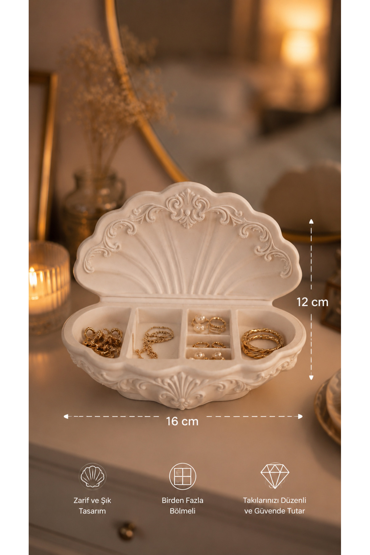 Polyresin Beyaz Makyaj Organizerı Fiyatları Trendyol