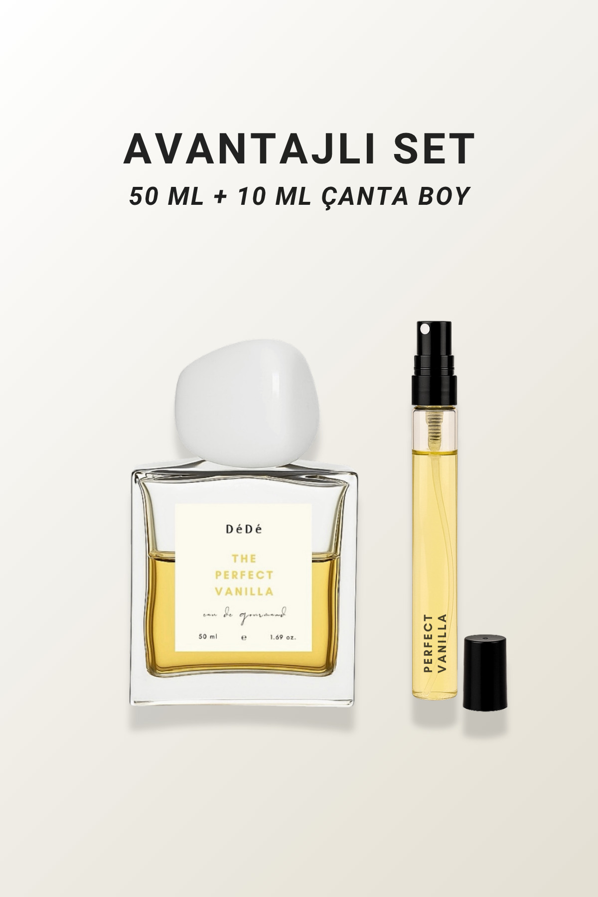 DeDe Candle & Wellness Studio The Perfect Vanilla | Vanilya Avantajlı Saç ve Vücut Parfümü Seti - 50 ml + 10 ml — TPFSET60