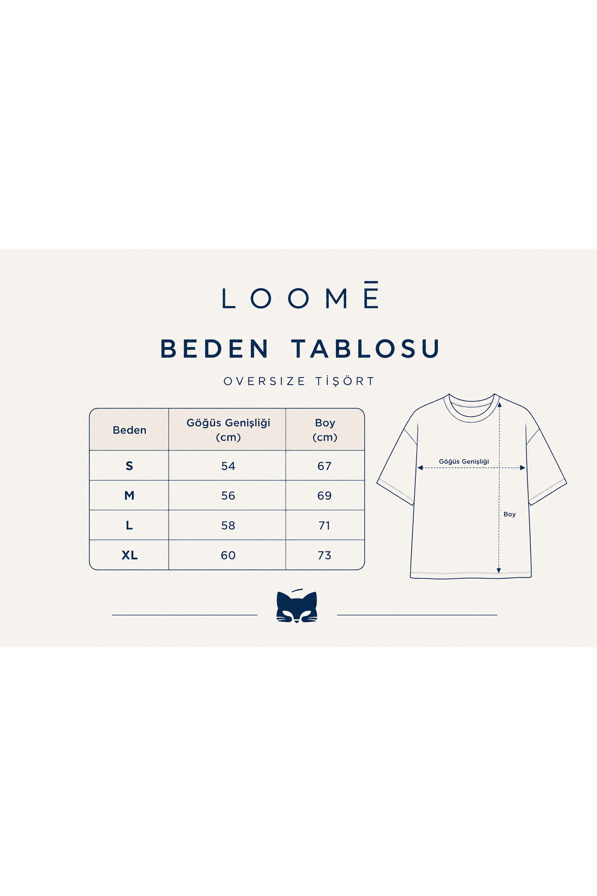 Loome Rakun Nakışlı Oversize Beyaz T-Shirt Unisex görsel 7