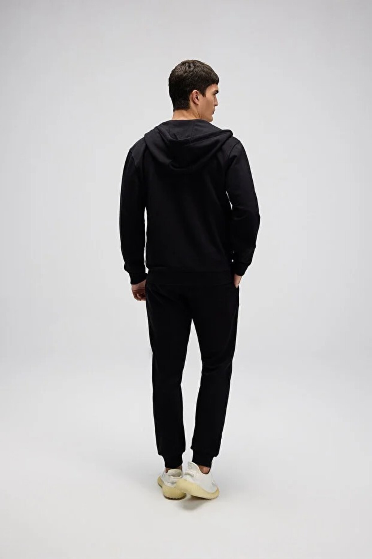 Ellesse Erkek Fermuarlı Kapüşonlu Sweat EM581-BK görsel 3