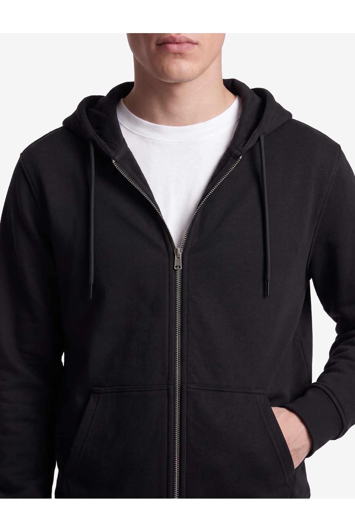Koton Uzun Kollu Şardonlu Fermuarlı Kanguru Cepli Sweatshirt görsel 4