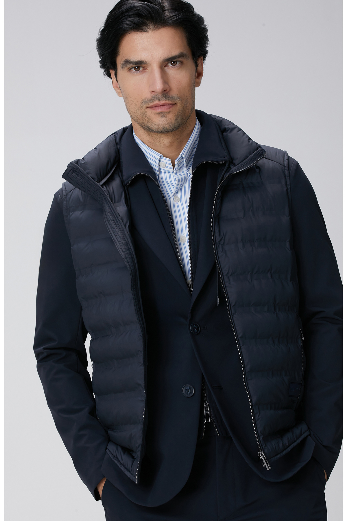Network Lacivert Puffer Casual Yelek görsel 2