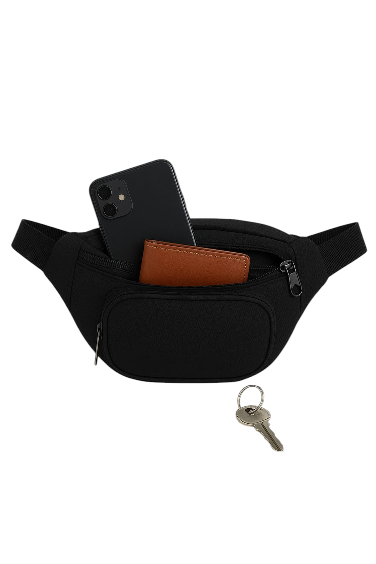 Sofia Bodybag Unisex Üniversitelilere Uygun Siyah Erkek Ve Kadın Omuz Ve Bel Çantası görsel 5