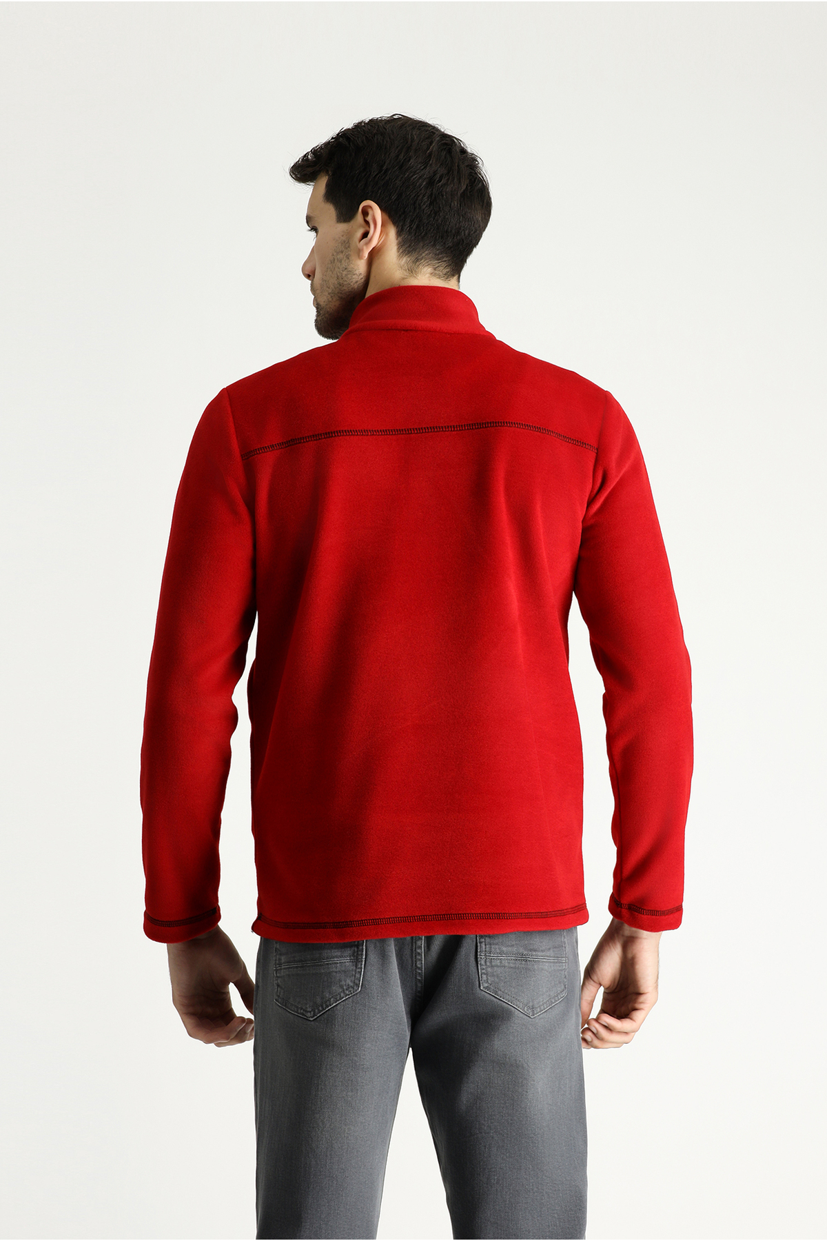 Kiğılı Yarım Fermuarlı Polar Sweatshirt görsel 5