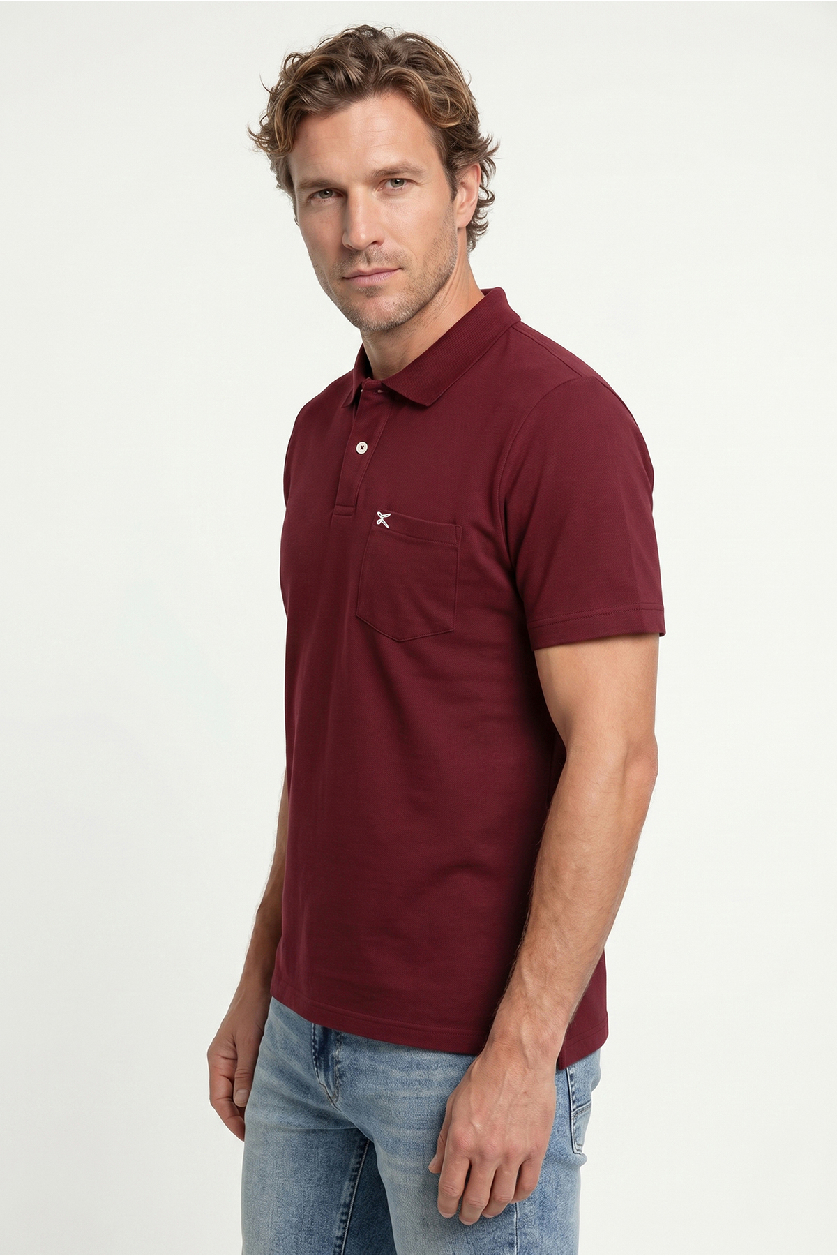 Kiğılı Polo Yaka Regular Fit Cepli Nakışlı %100 Pamuk Tişört görsel 2