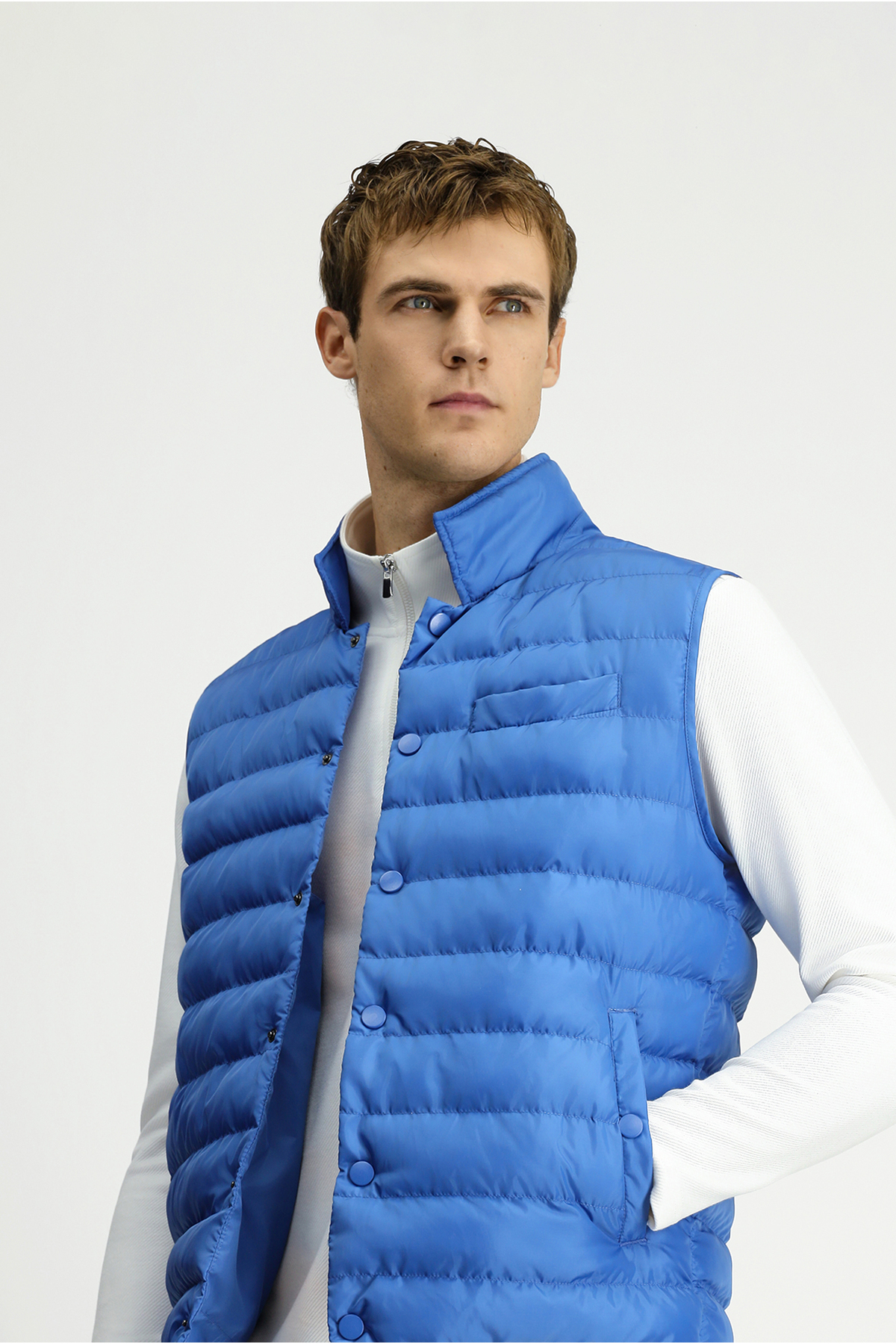 Kiğılı Regular Fit Düz Bonded Yelek görsel 5