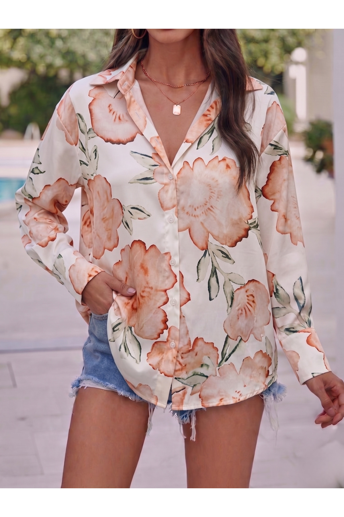 mass fashion Women's Floral Patterned Stylish Shirt