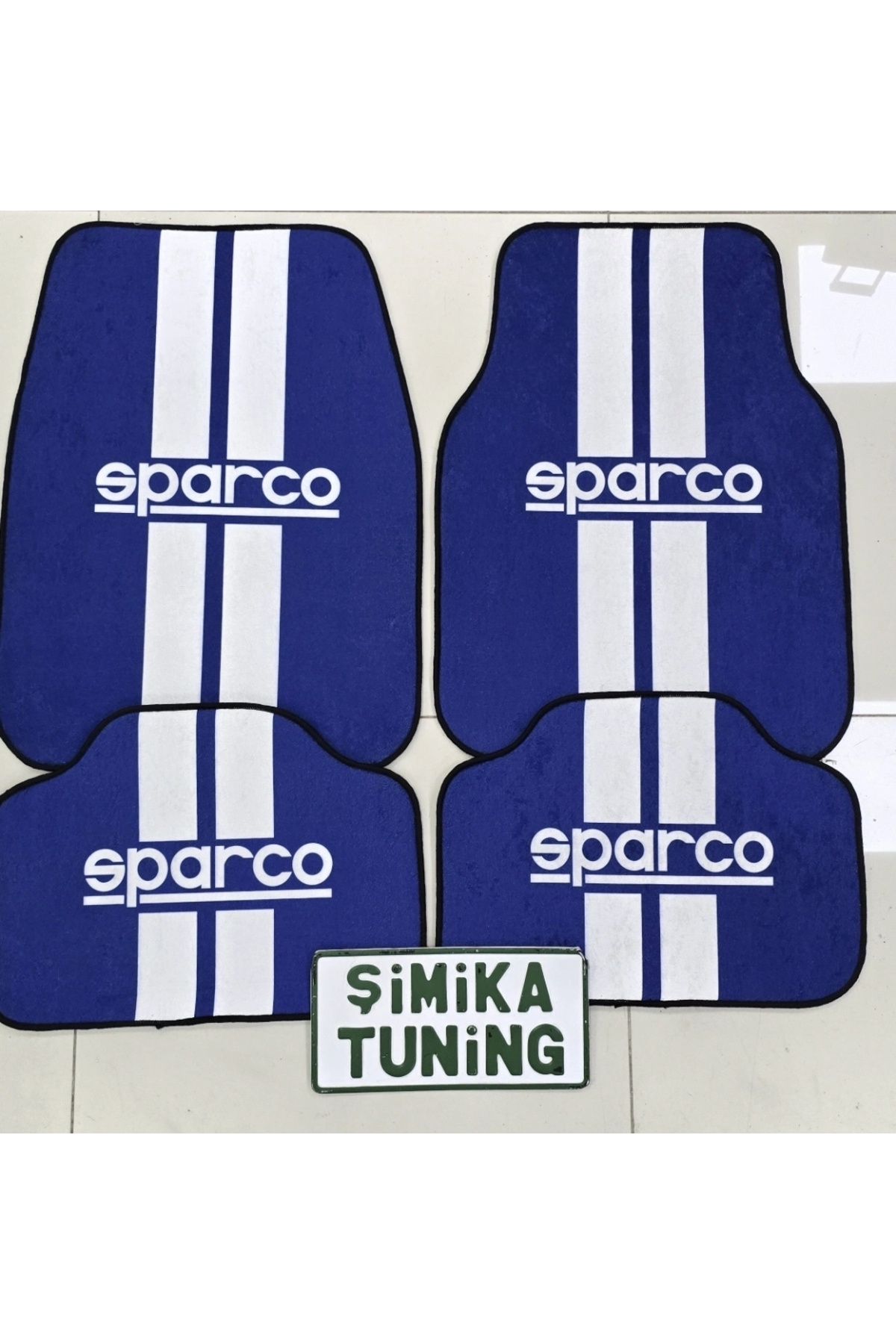şimika tuning tuningmarketim SPARCO MAVİ DEKOR OTO HALI PASPAS ÜNİVERSAL YIKANABİLİR HER ARACA UYUMLU