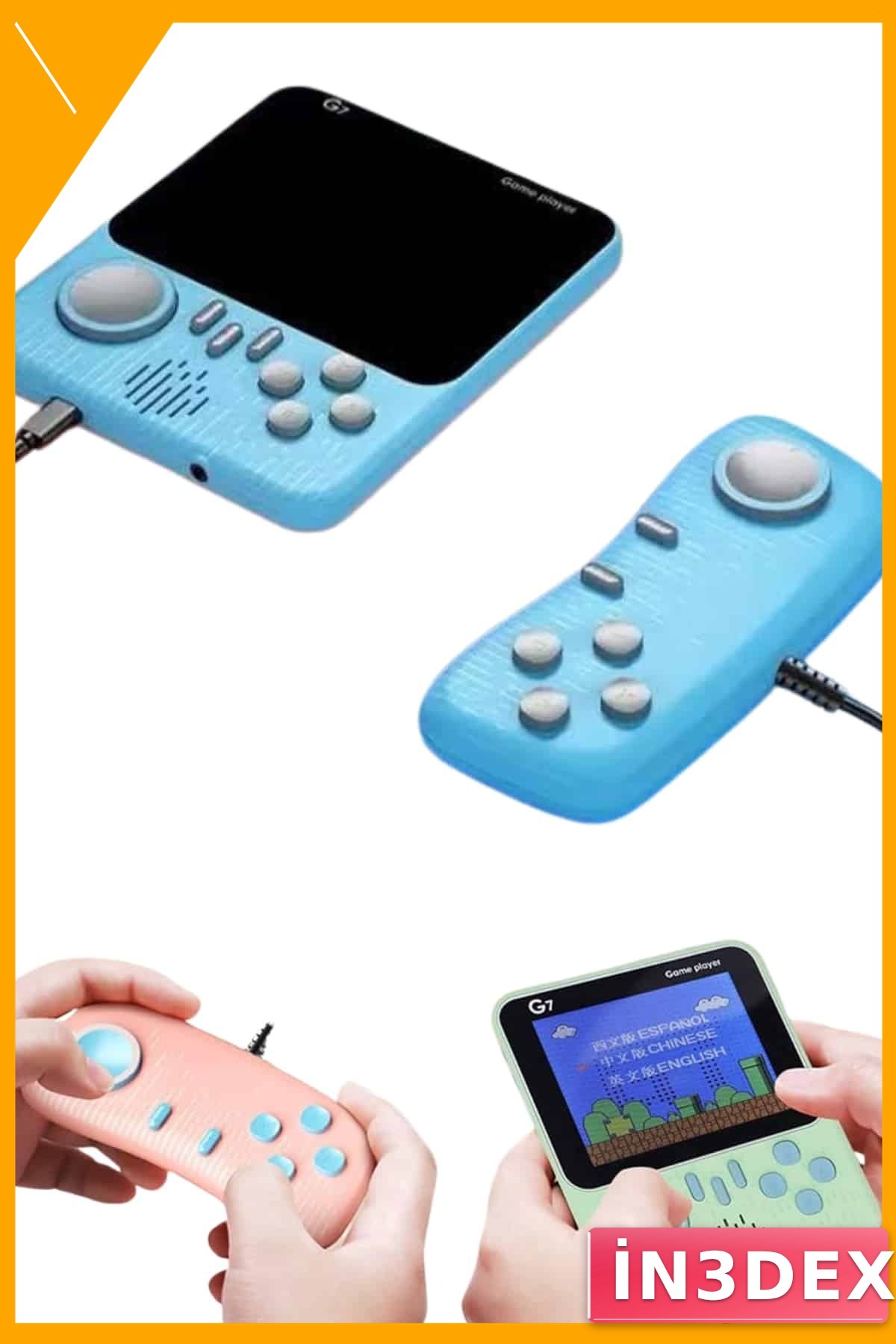 Taşınabilir Retro Oyun Konsolu 666 Oyun 3.5 İnç Ekran Çift Kişilik