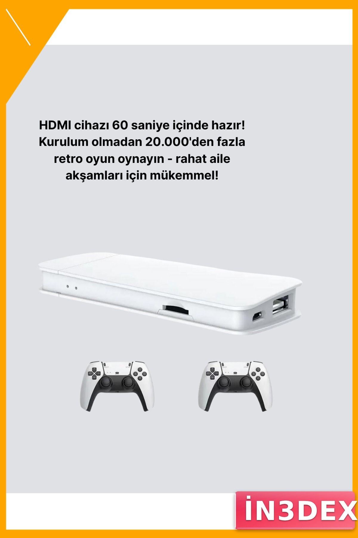 4K Destekli Kablosuz Retro Oyun Konsolu 20.000 Oyun