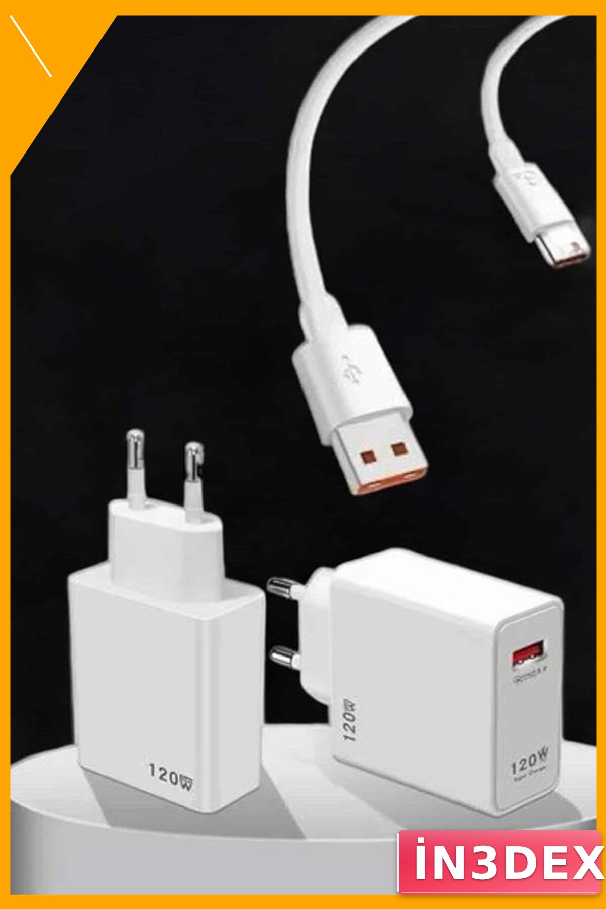 120W Hızlı Şarj Cihazı Type-C Turbo Şarj Aleti