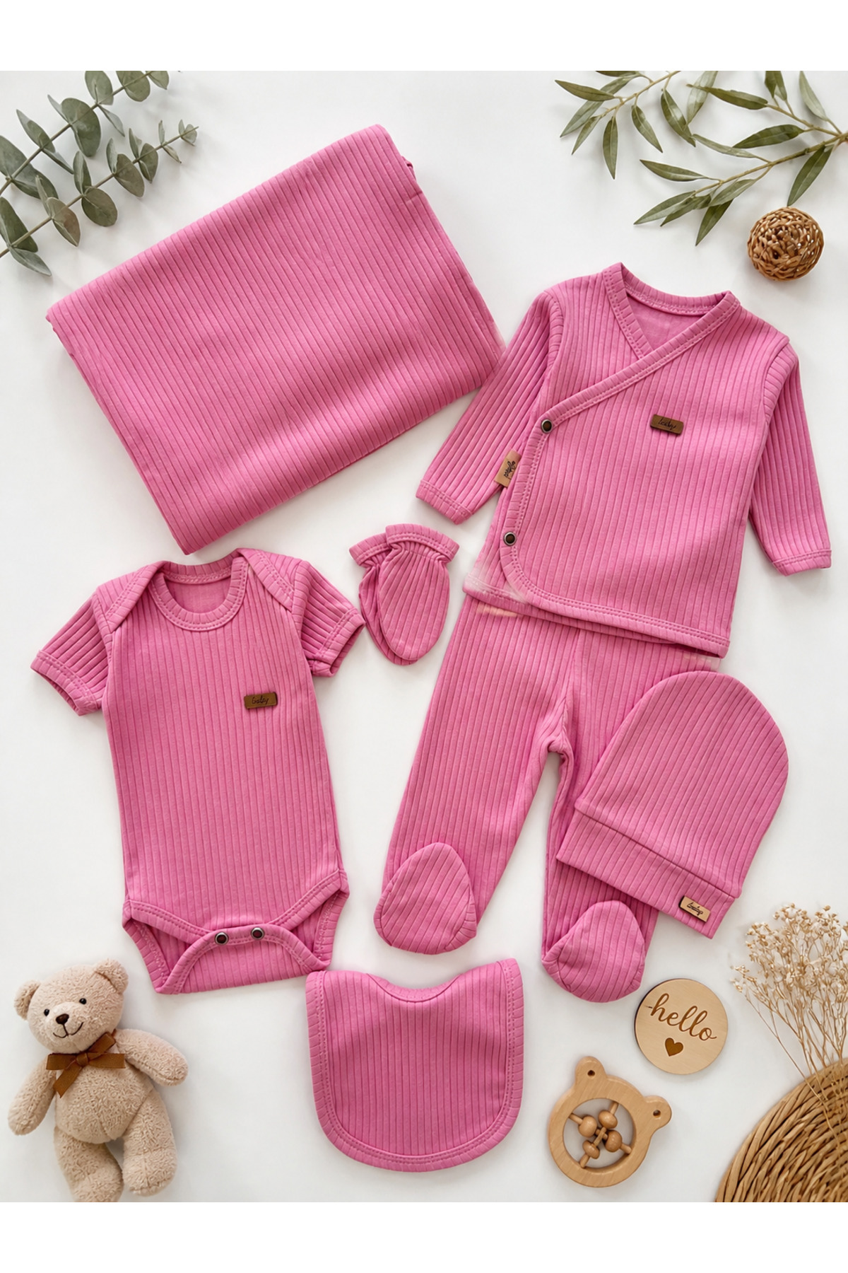 Baby Newborn 7-Piece Set Newborn Hospital Pack 100% Cotton 0-3 Months