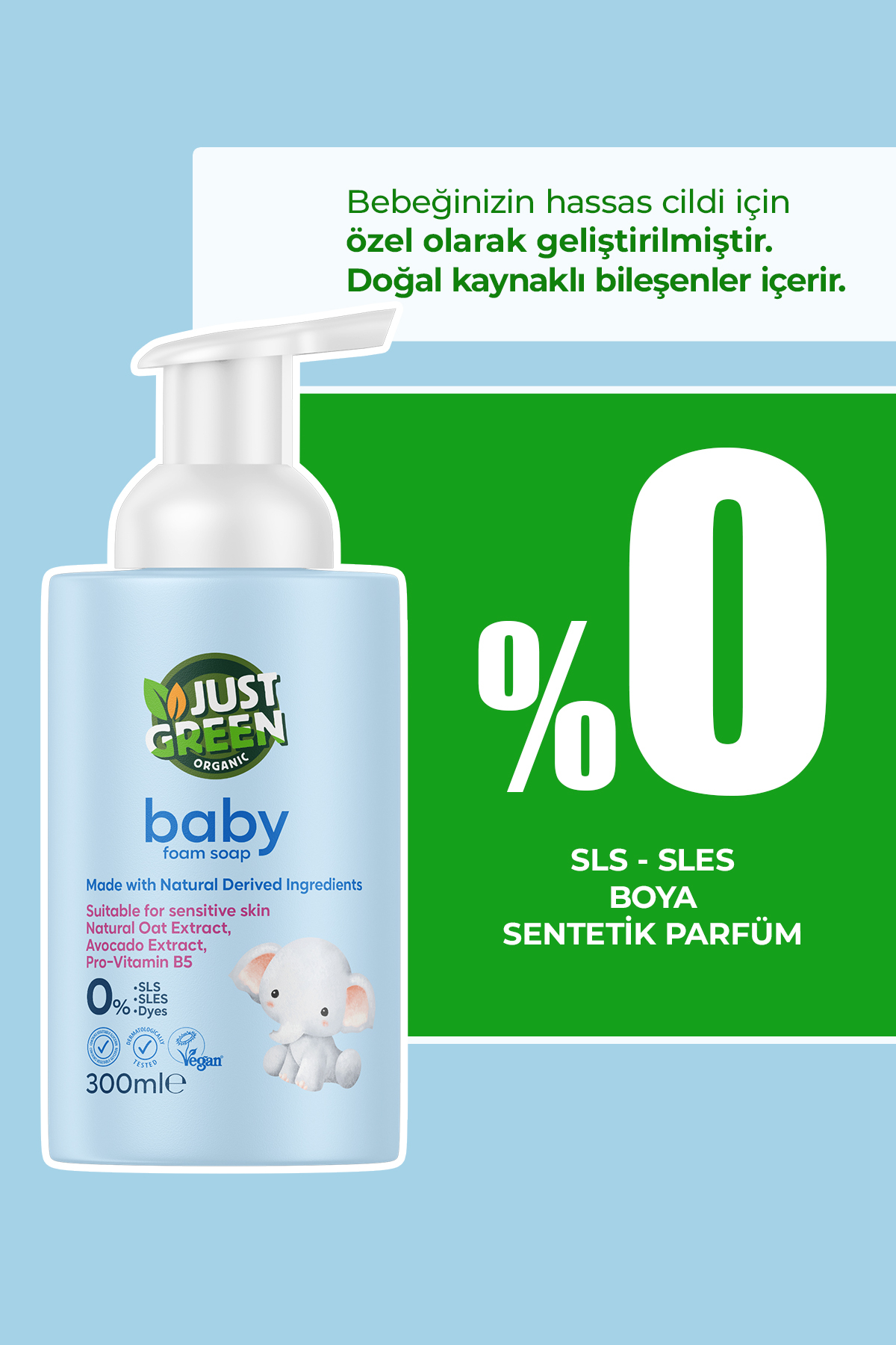 Baby Köpük El Sabunu Bitkisel İçerikli Hassas Ciltler İçin 300 ml — 153.10.847.2536 — تصویر 3 از 5