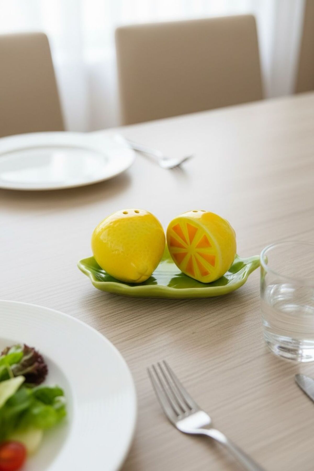 2’li Tuzluk Seti Limon Model | Tabaklı Şık Tuzluk Takımı