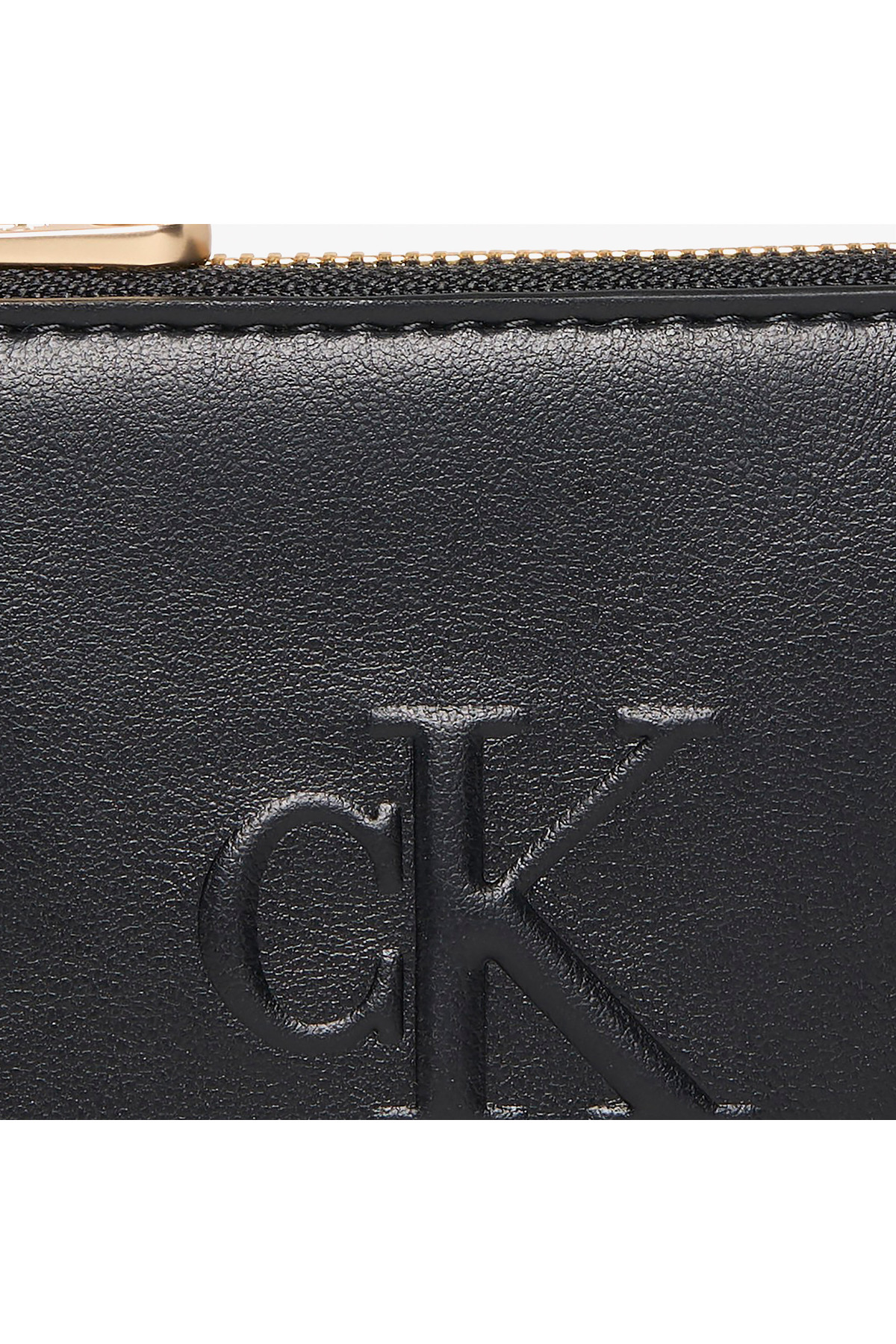 Calvin Klein Bold CK Orta Boy Fermuarlı Kadın Siyah Cüzdan LV04F1154G-UB1 görsel 4