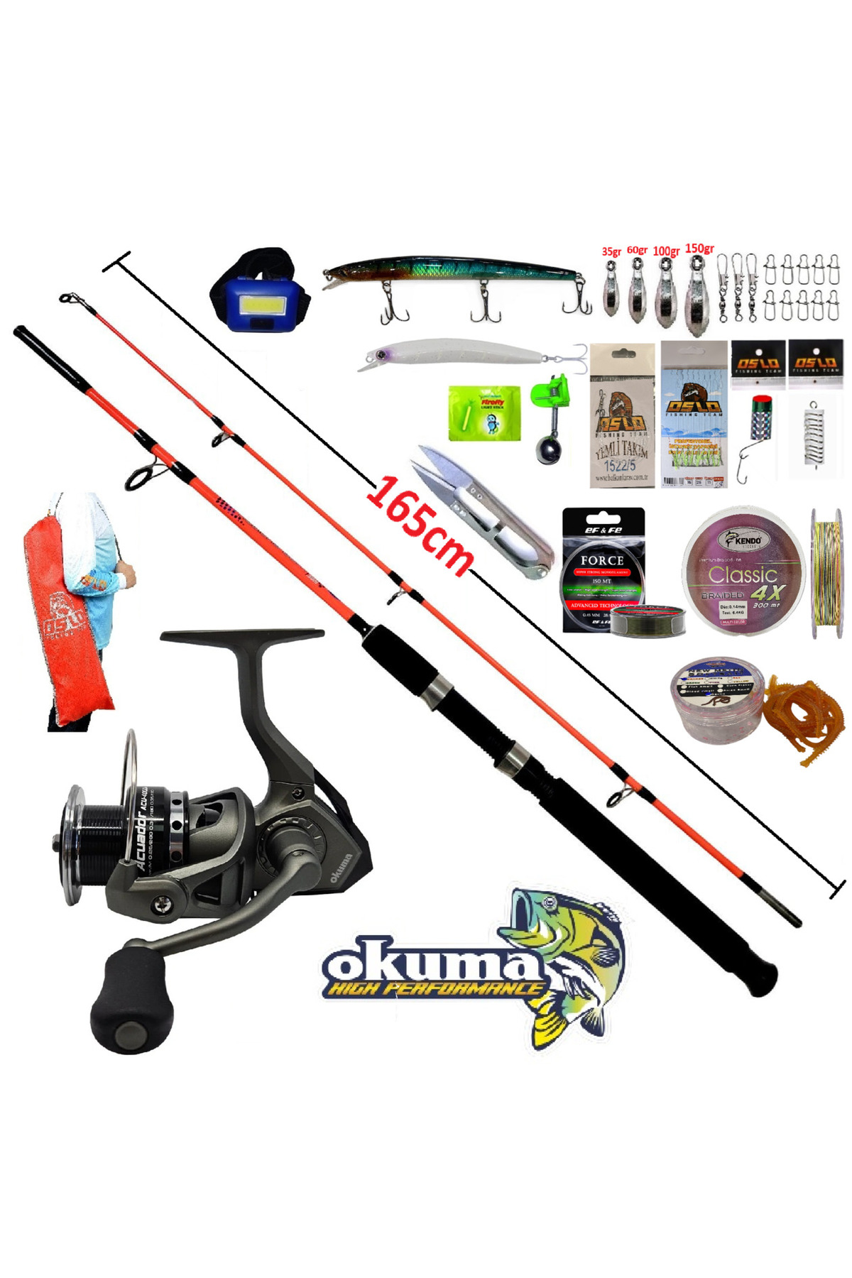 Oslo Okuma Acuador ACU-8000A 165cm 100-250gr Kendo Holiday Boat