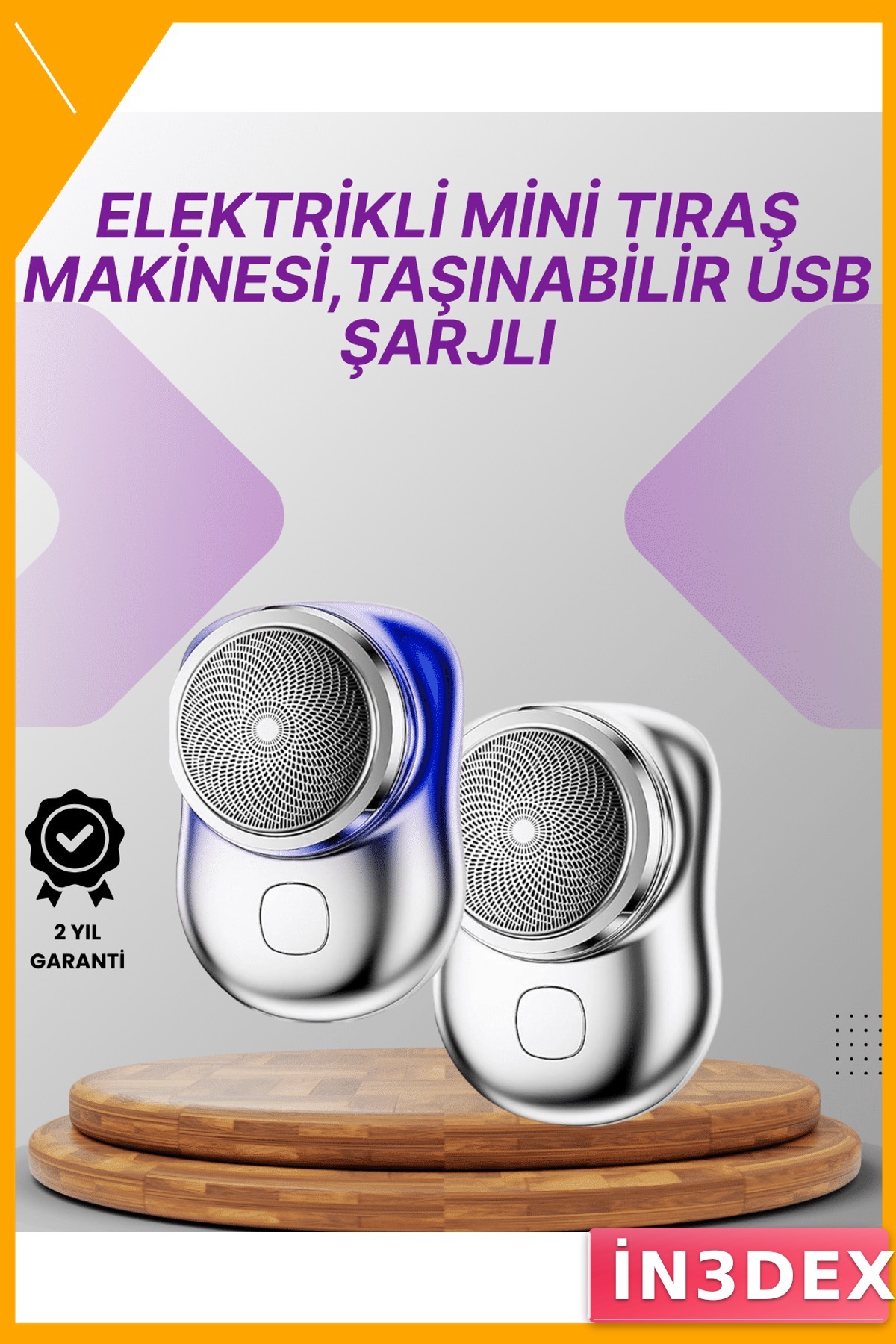 Taşınabilir Elektrikli Vücut Tıraş Makinesi IPX7 Su Geçirmez