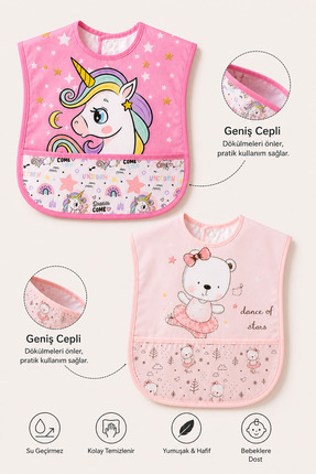 Bebechi 2'Li (KOLSUZ) Cepli Giyilebilir Balerin Ayı - Unicorn Desenli Sıvı Ge...