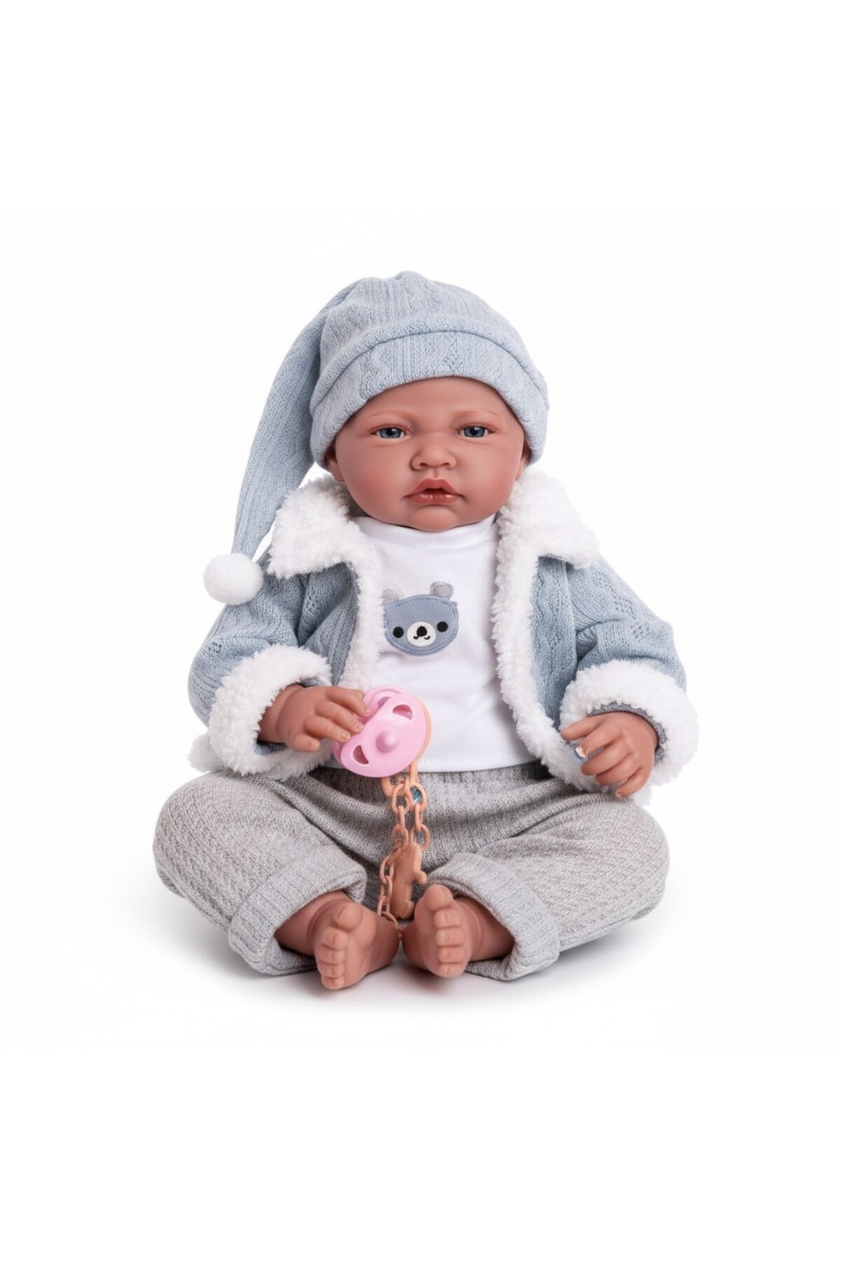 TUFY TOYS KİKİ BABY GRİ TAKIMLI GERÇEKÇİ OYUNCAK BEBEK - Fiyatı