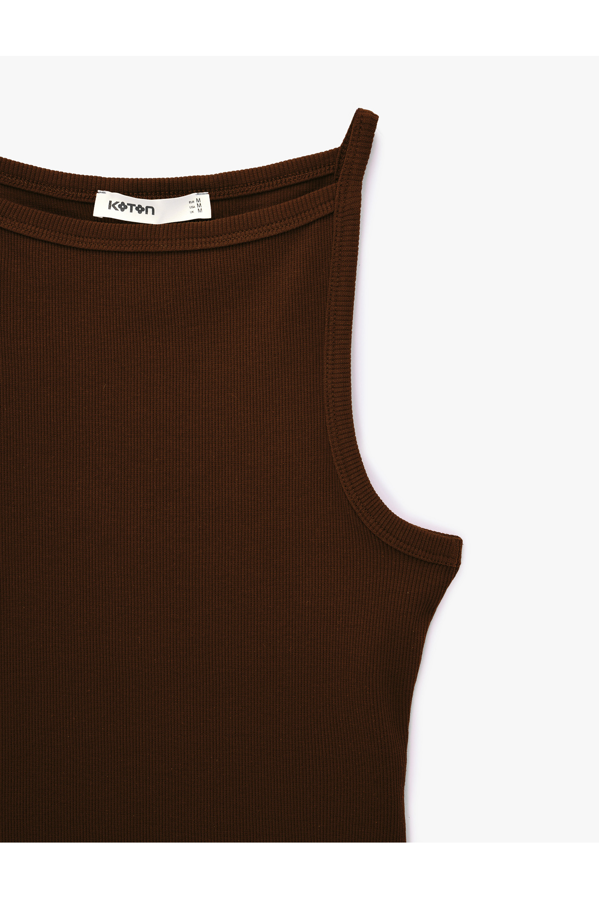 Koton Kaşkorse Kolsuz Pamuklu Slim Fit Askılı Kare Yaka Üst görsel 7