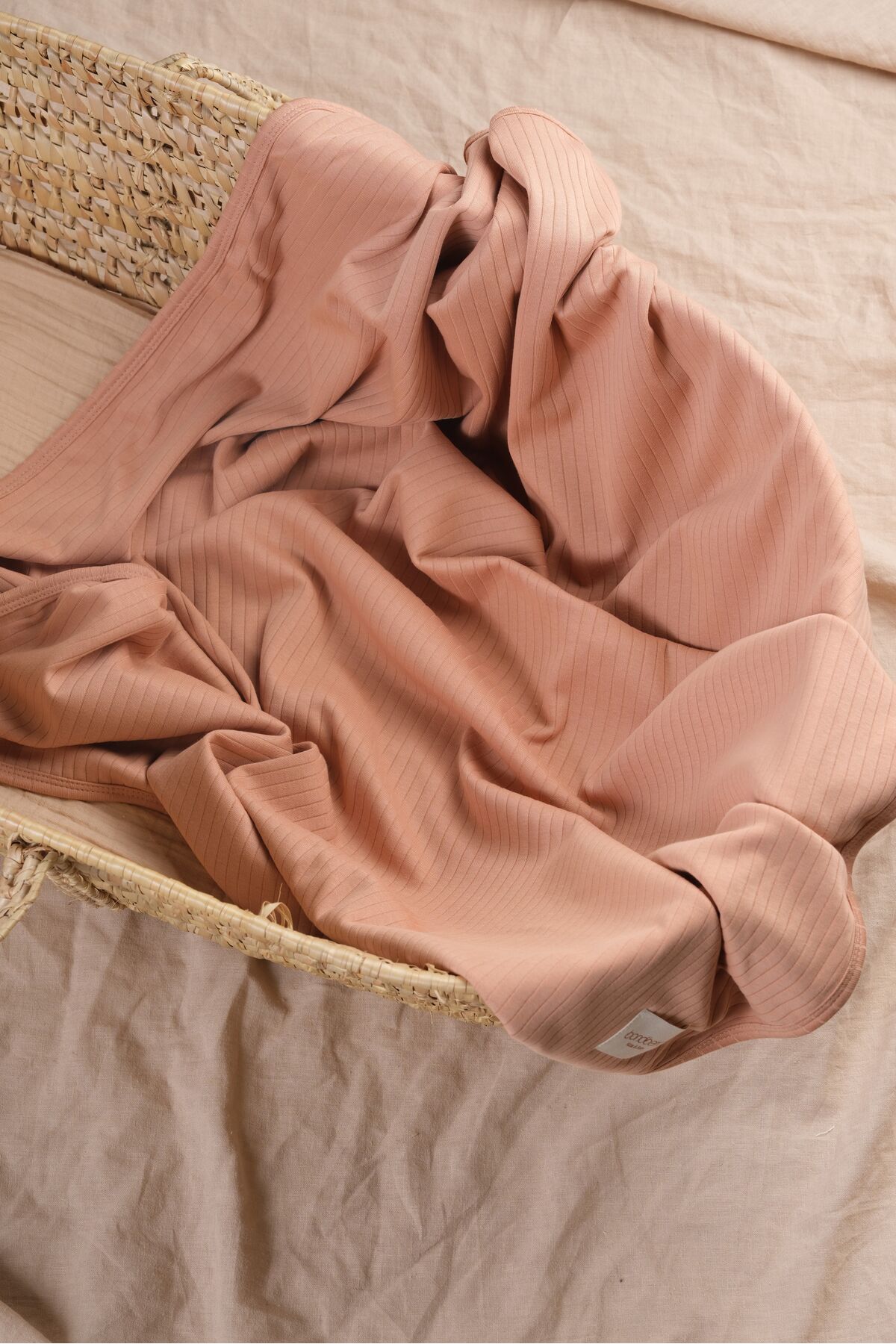Double Sided Reported Interlock Blanket 100% Cotton Oeko-tex Certified 100 X 85 Cm (With Coffee Report )