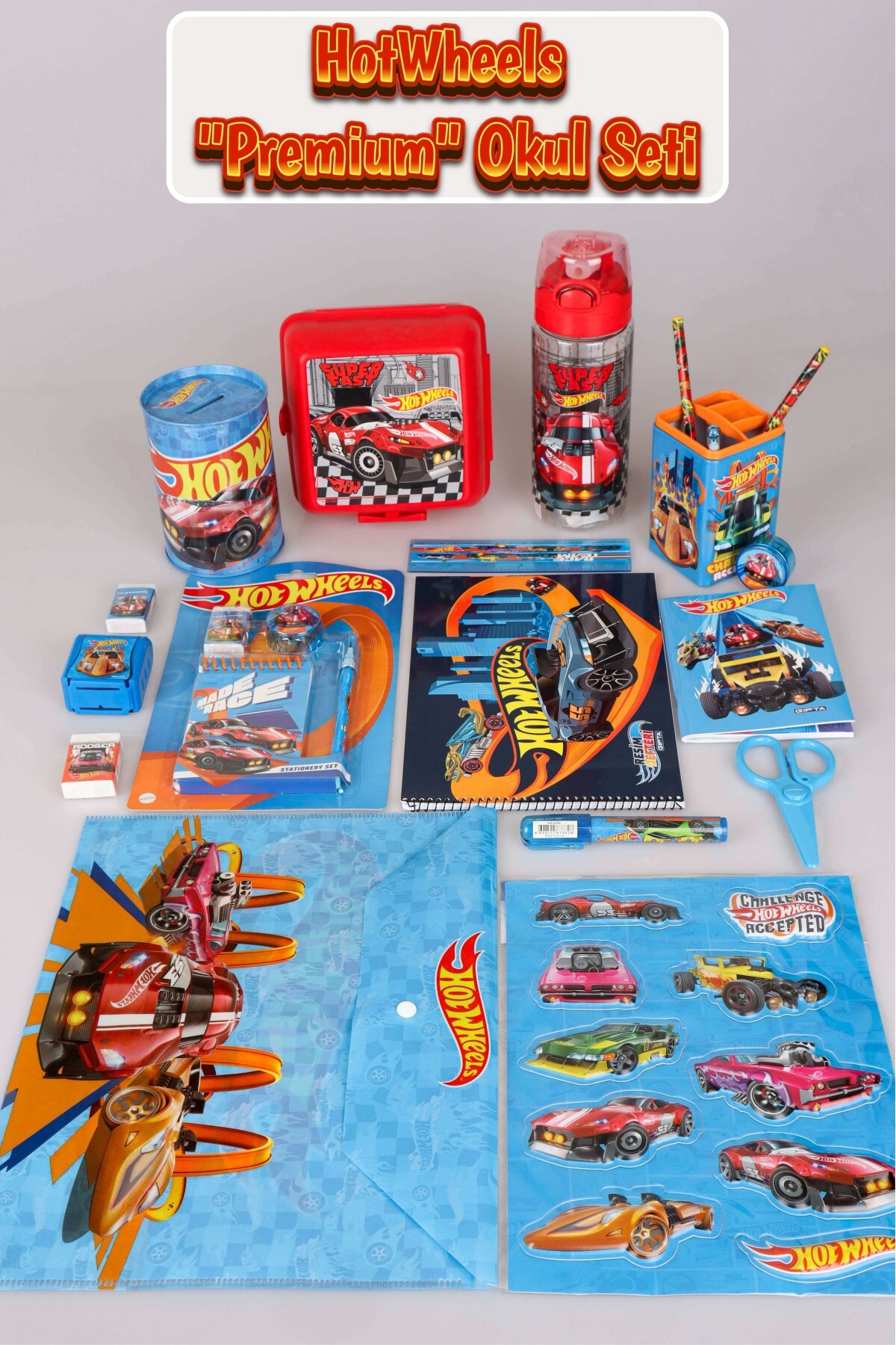 HOT WHEELS x Dekomus Lisanslı Hot Whells 31 Parça Full Kırtasiye