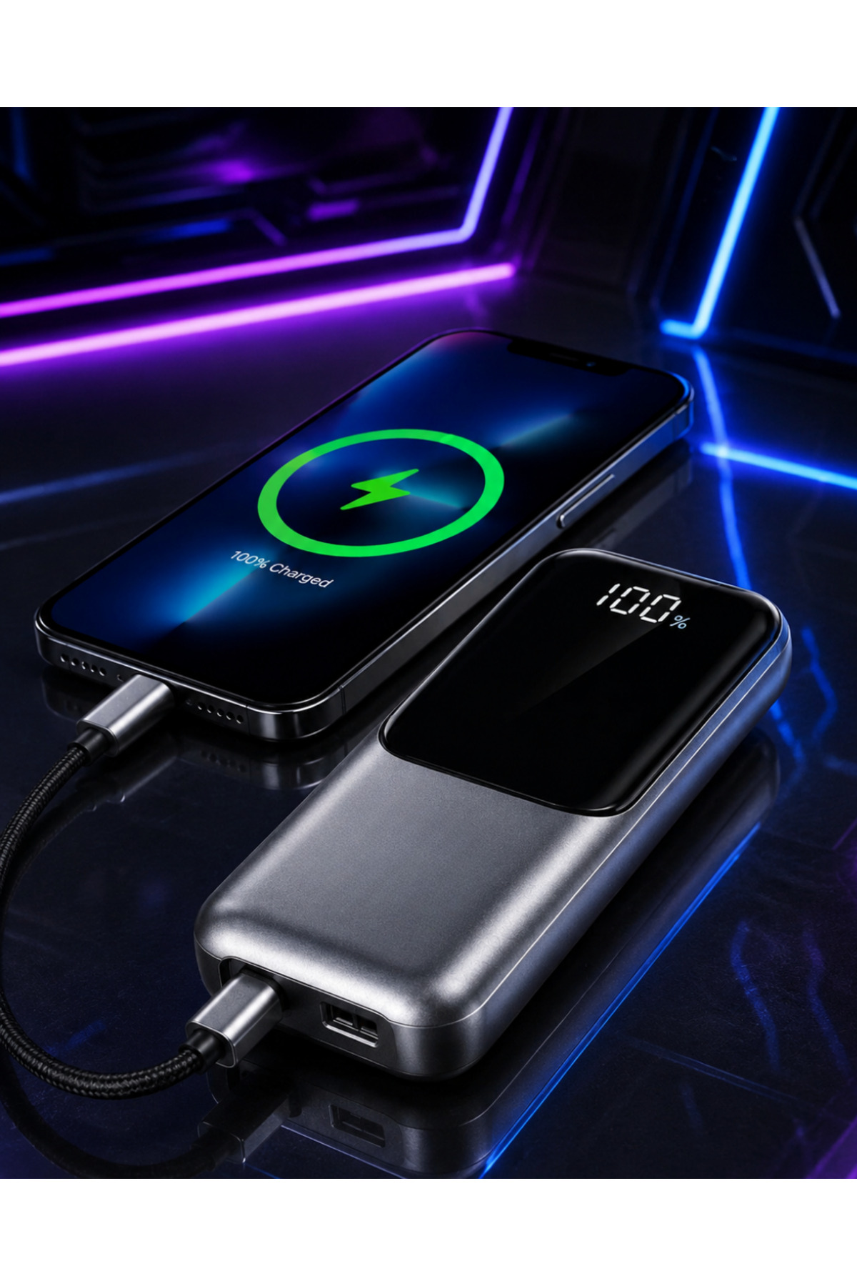 13000mAh 22.5W PD Hızlı Şarj Powerbank Taşınabilir Kompakt