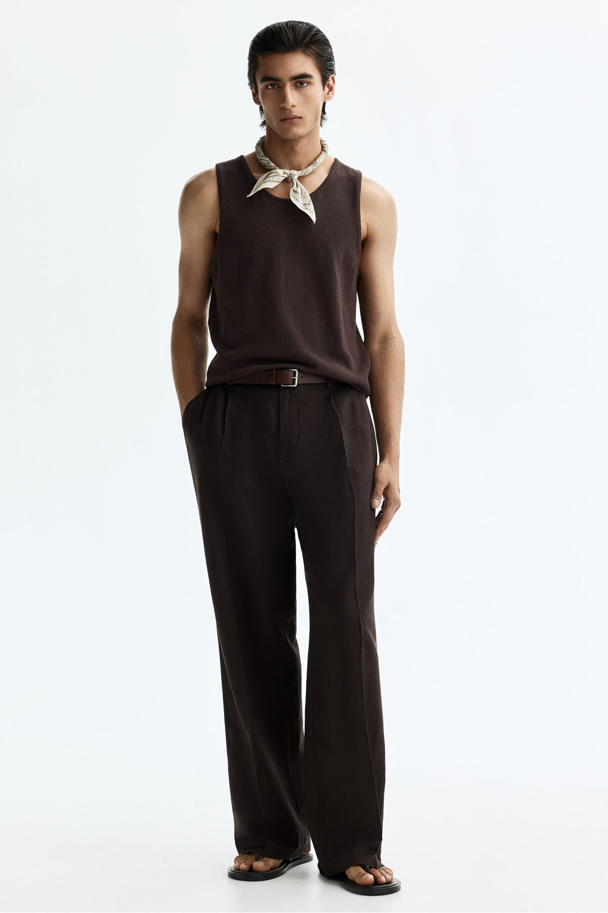 شلوار گشاد و گشاد از جنس کتان اچ اند ام شلوار H&M