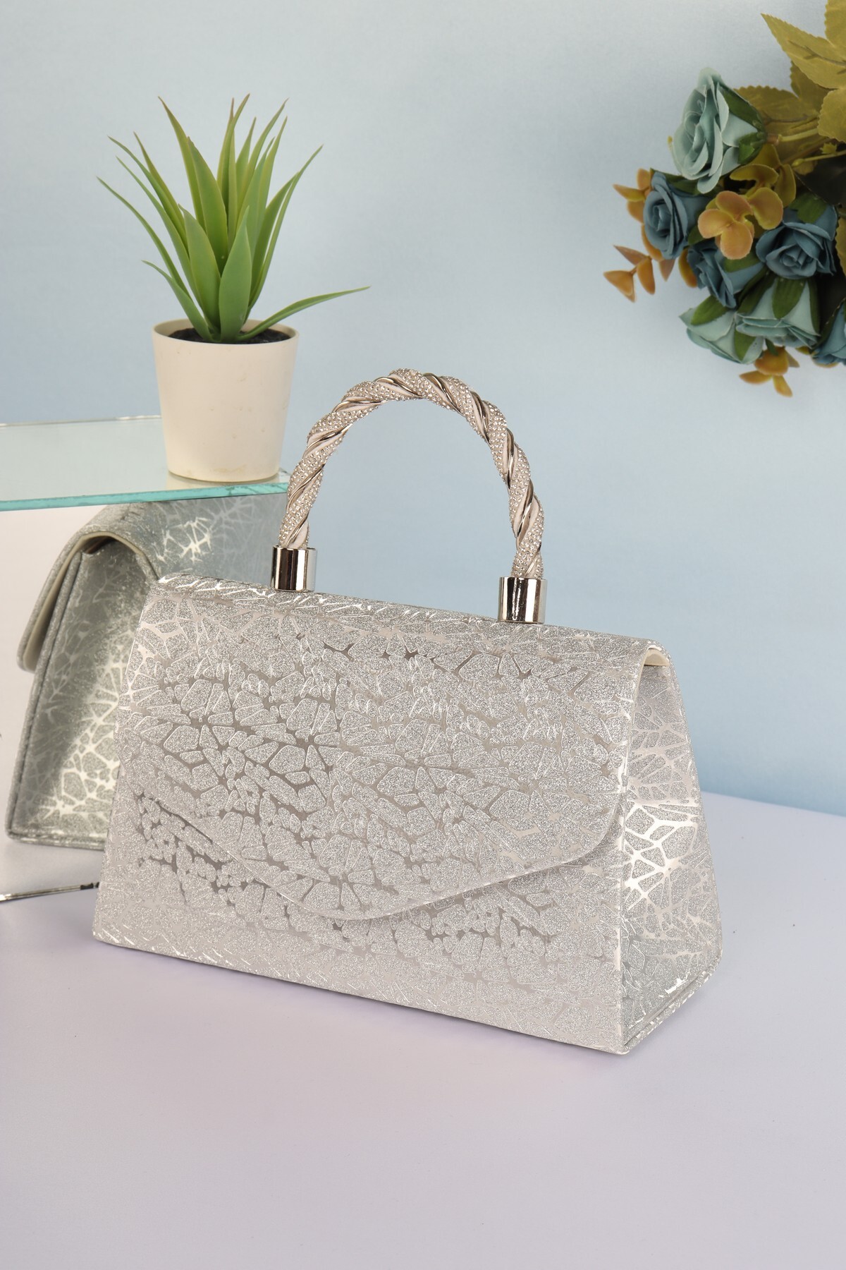 weem bag Elysara EB0267 | NEW YAPRAK ŞIK ÖRGÜ SAPLI ÇANTA