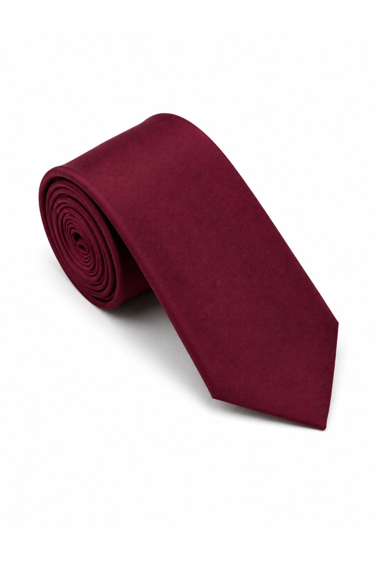 METROPOLO CLASSİC Bordo Saten Kravat görsel 3