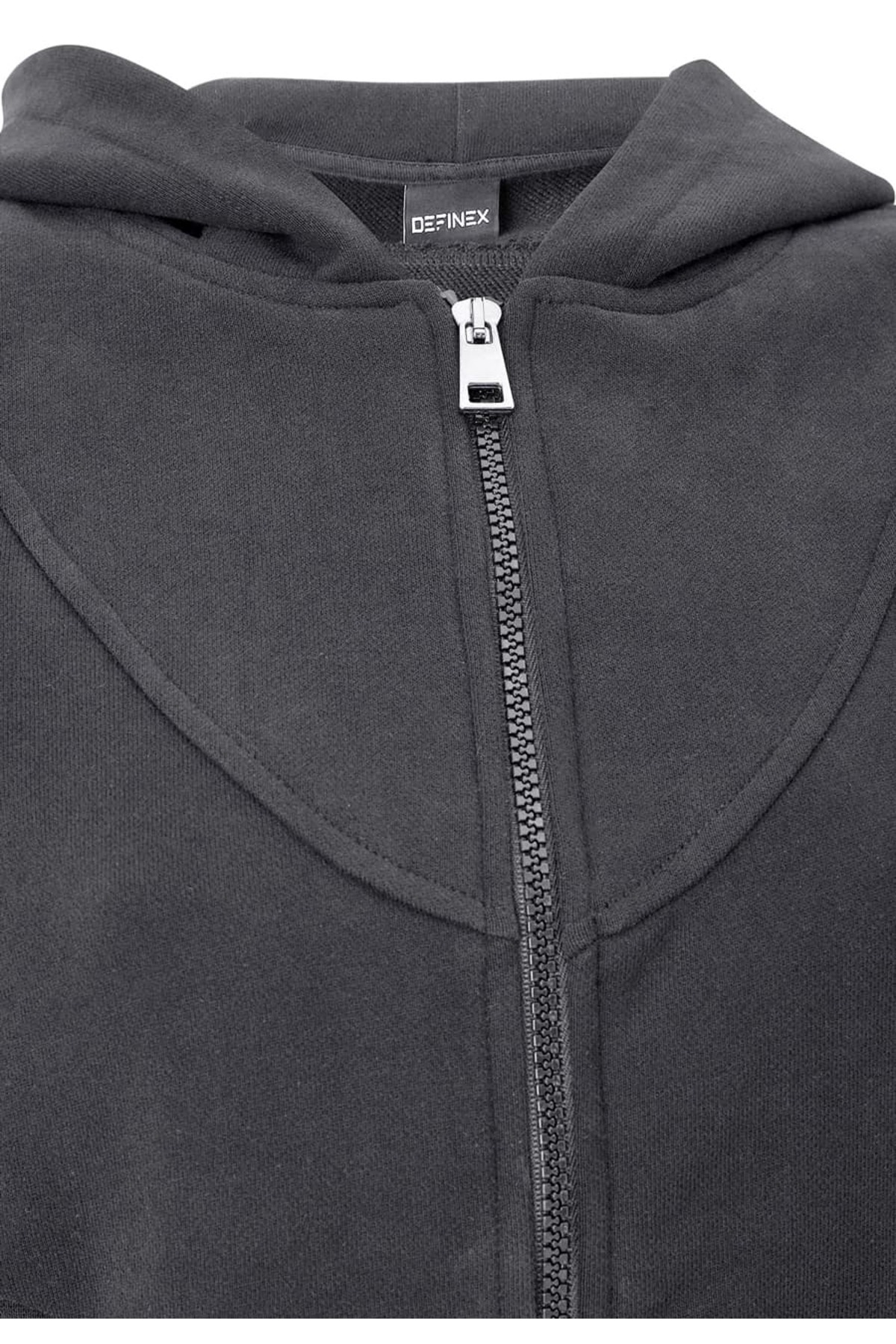 Definex Kadın Korse Fit Dual Zip Kapüşonlu Sweat görsel 4