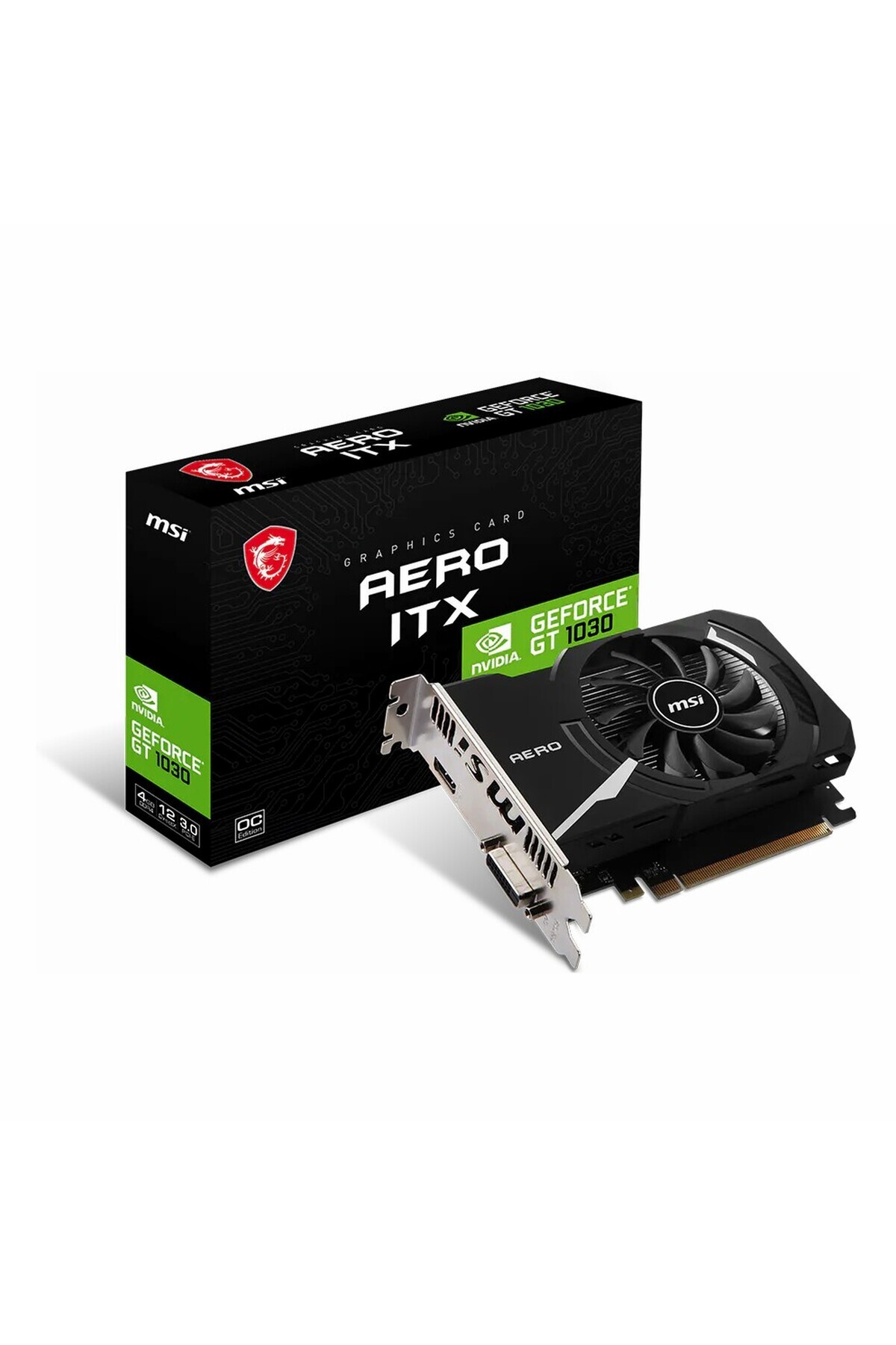 MSI Aero ITX GeForce GT 1030 OC 4GB GDDR4 64Bit DVI/HDMI Ekran