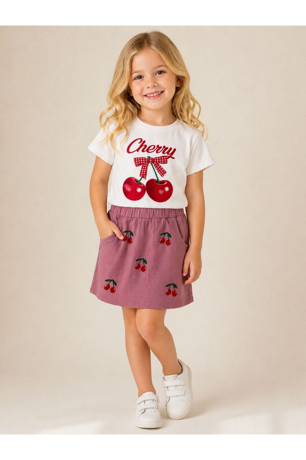 GIRLS MUSLIN SKIRT SET