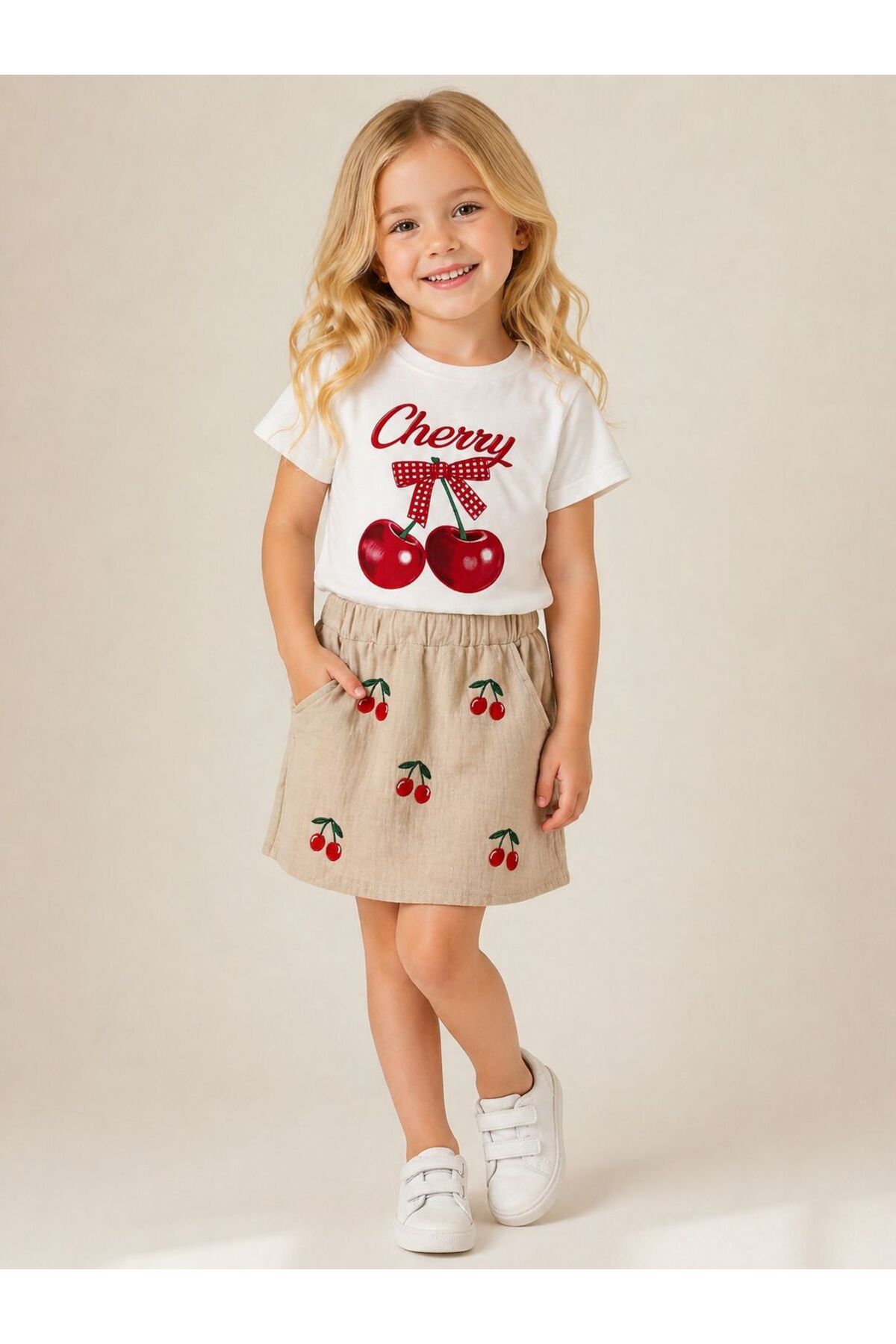 GIRLS MUSLIN SKIRT SET