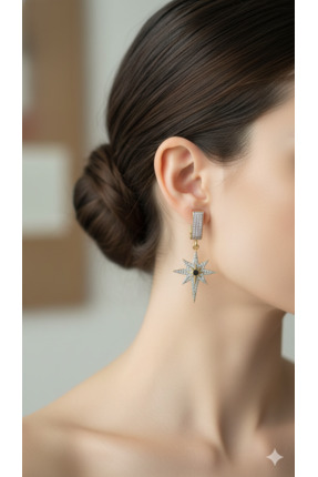 DAYZEN JEWELRY Stainless Steel Çelik Küpe