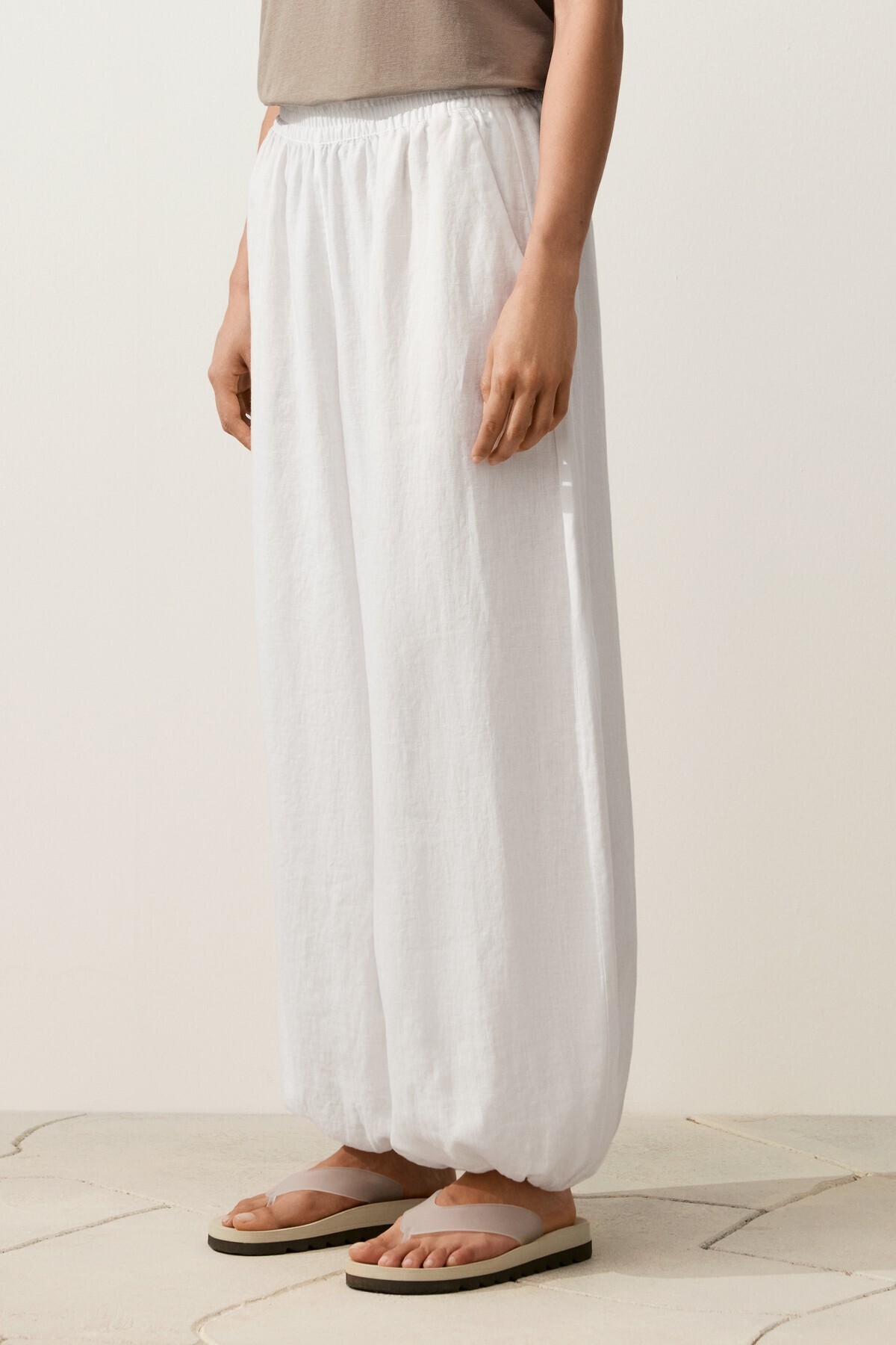 100% linen bloomer pants