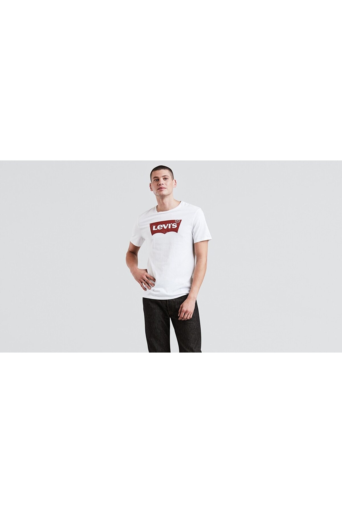 یقه تنظیم گرافیکی سفید گرافیکی TR سفید لیوایز تی شرت Levi's