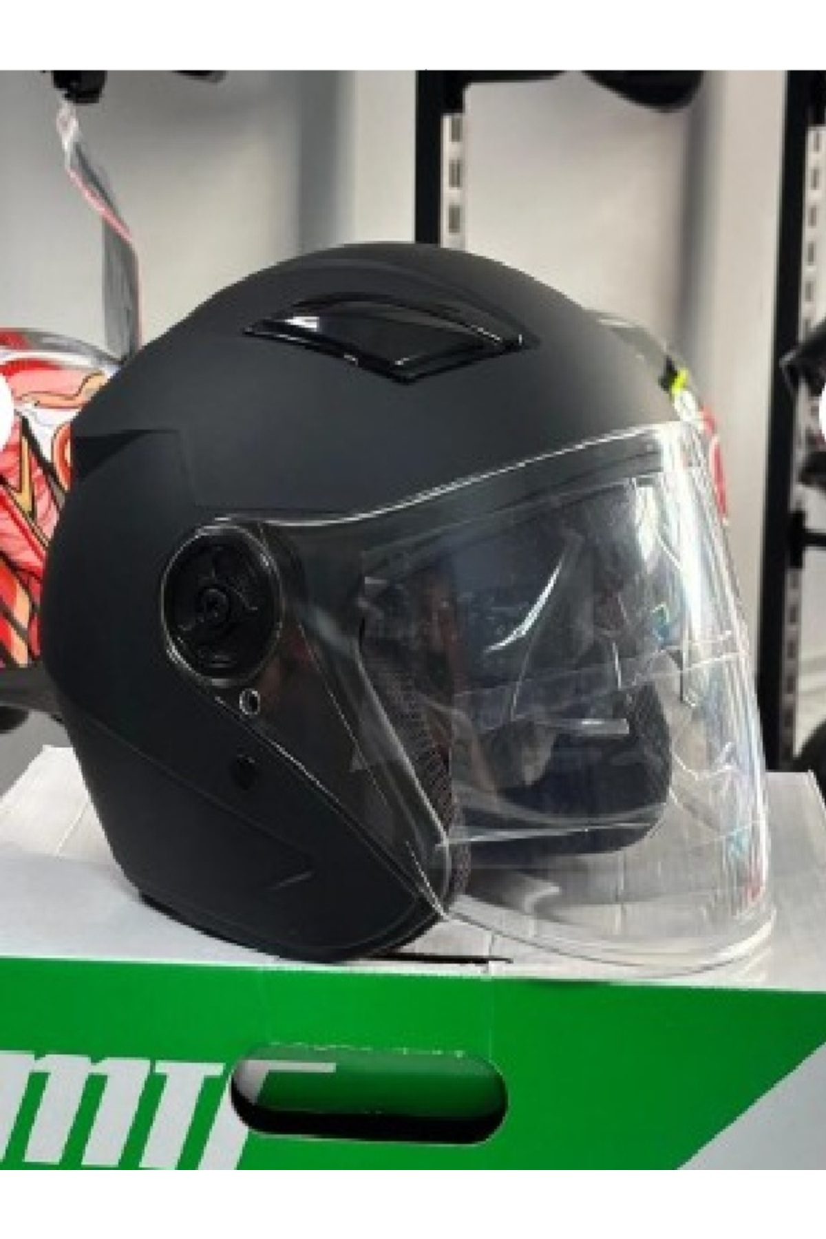 SİYAH YARIM KASK(GÜNEŞ VİZÖRLÜ)
