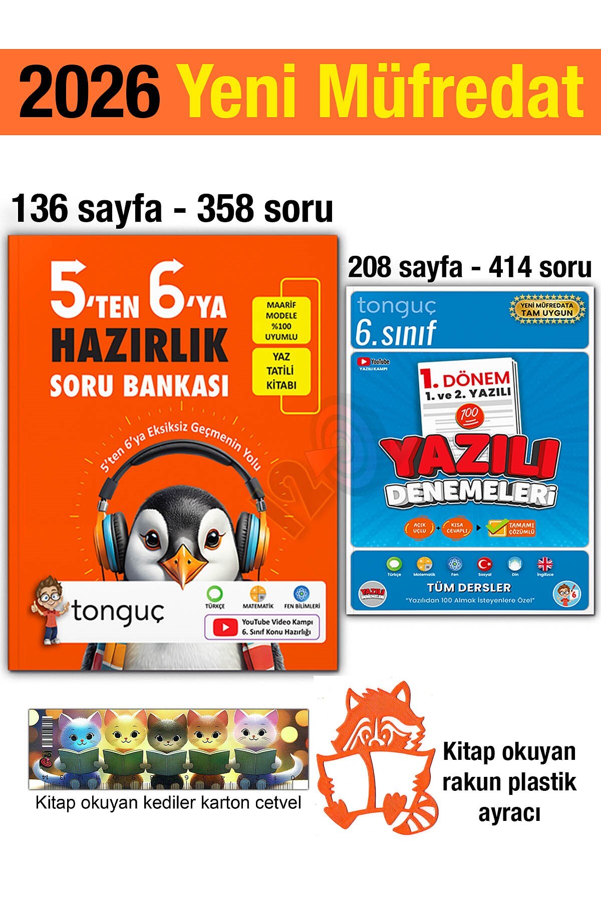 Tonguç Yayınları 5'ten 6'ya Hazırlık Kitabı 20206 Yaz Tatili Soru