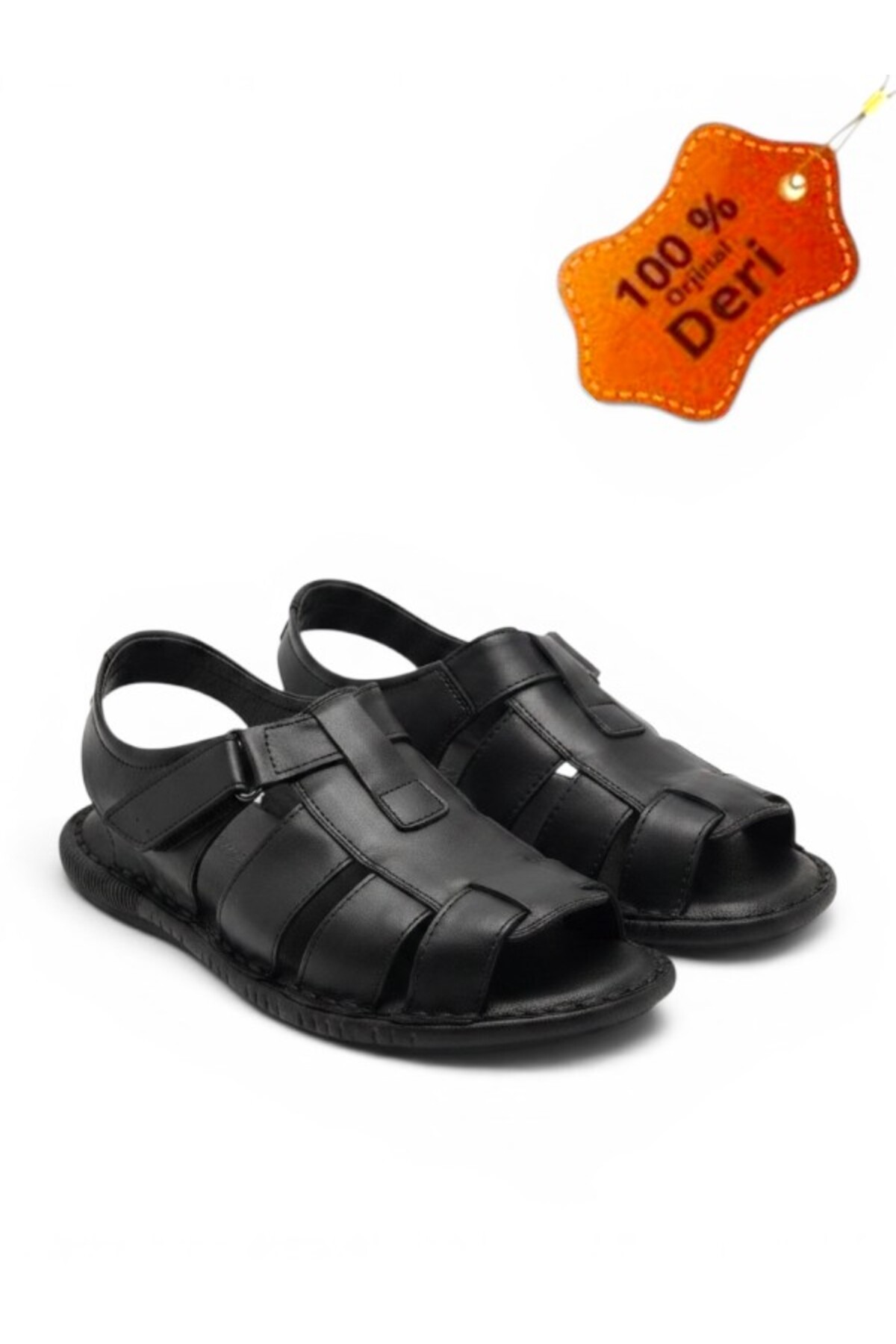 MAGIC SHOES Günlük Hakiki Deri Ortopedik Tabanlı Erkek Sandalet