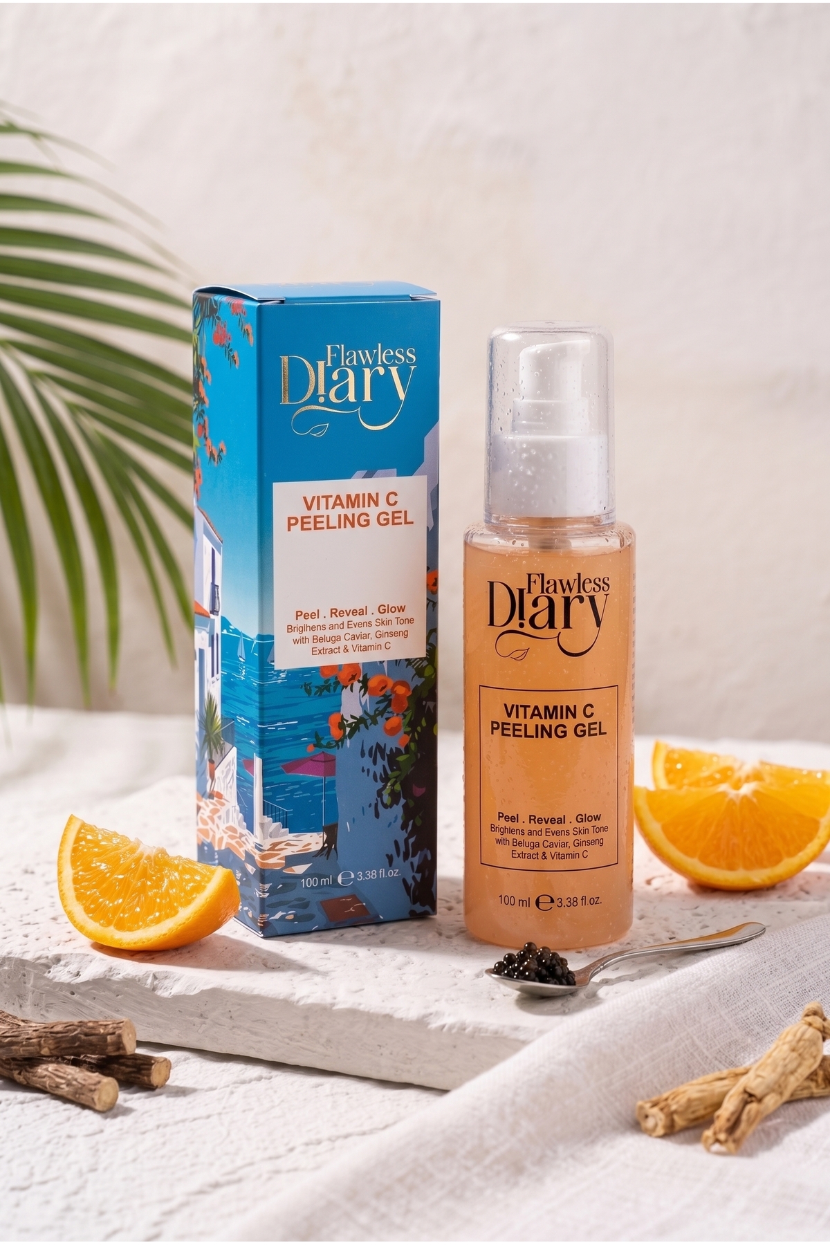 Aydınlatıcı C Vitamini Peeling Jel 100ml Havyar Ginseng Özü 100ML — FD-GEL-VITC-100ML-M46