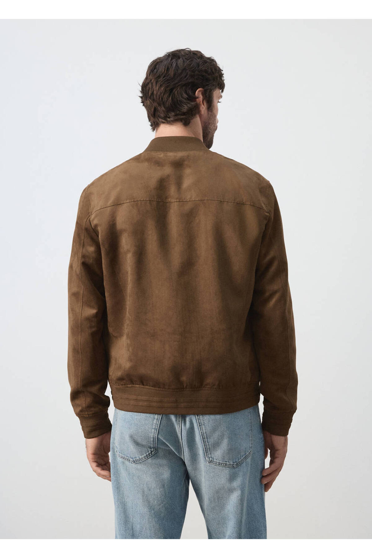 MANGO Man Süet görünümlü bomber ceket görsel 4