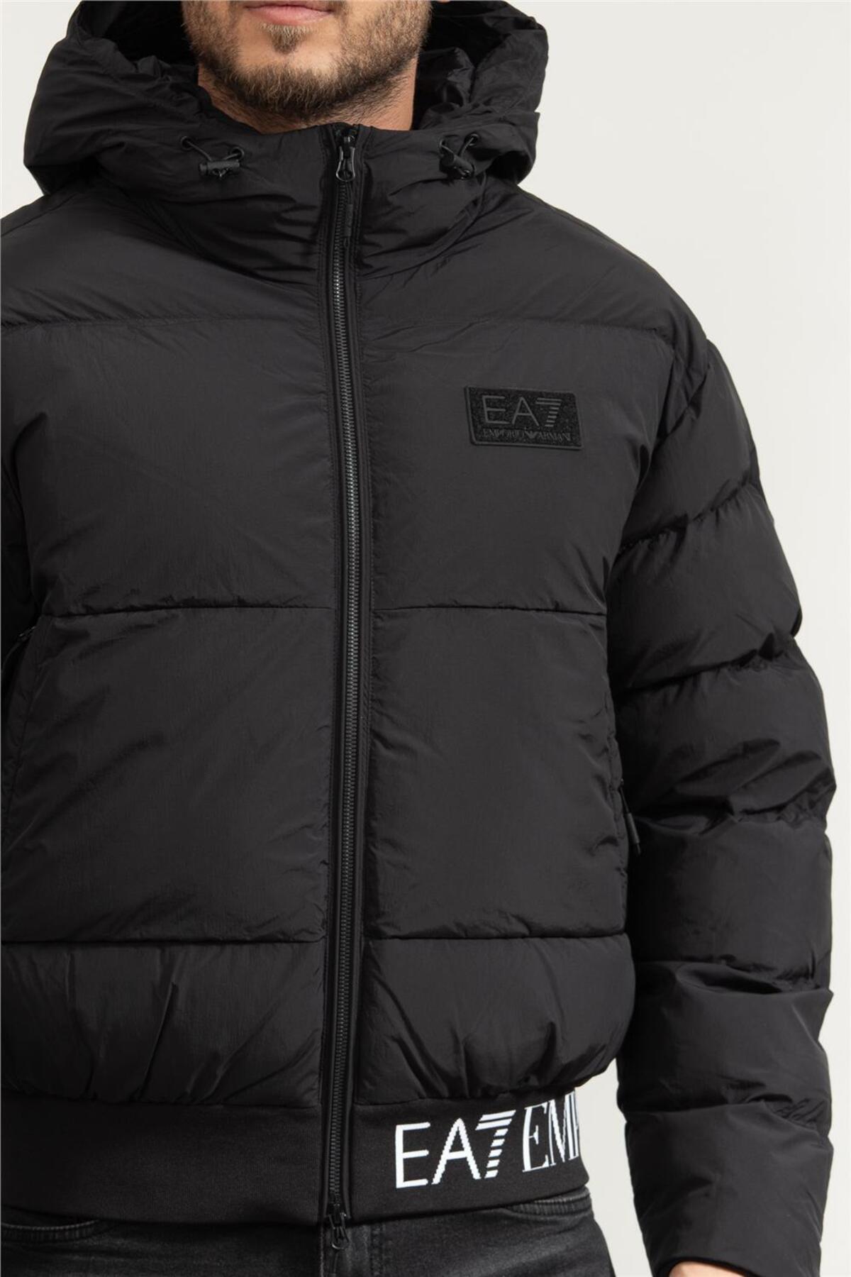 EA7 Erkek Bomber Mont Siyah görsel 4
