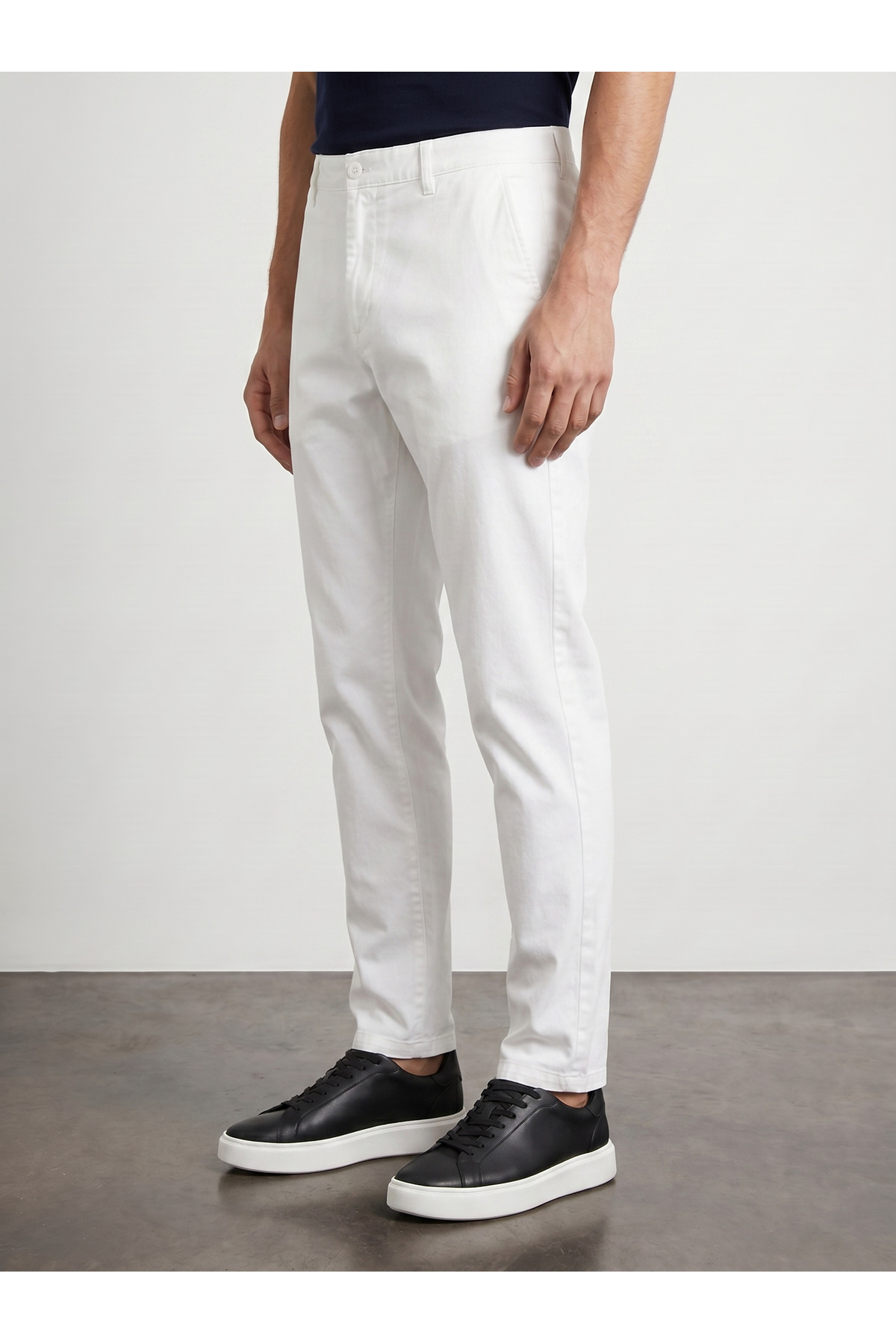 BASEL.CO Basic Şık Chino Keten Pantolon görsel 4