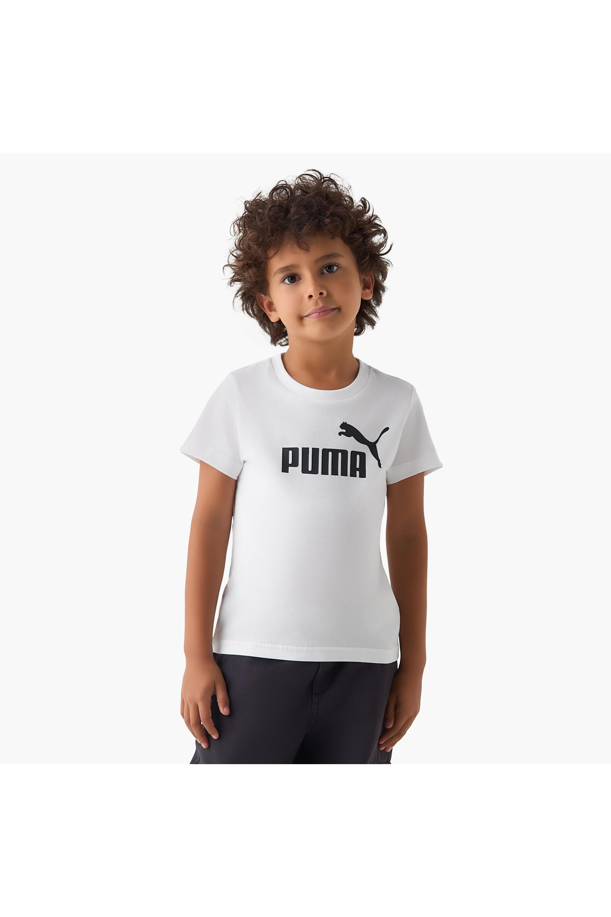 Puma Crew Neck Short Sleeves T-shirt with Logo Print