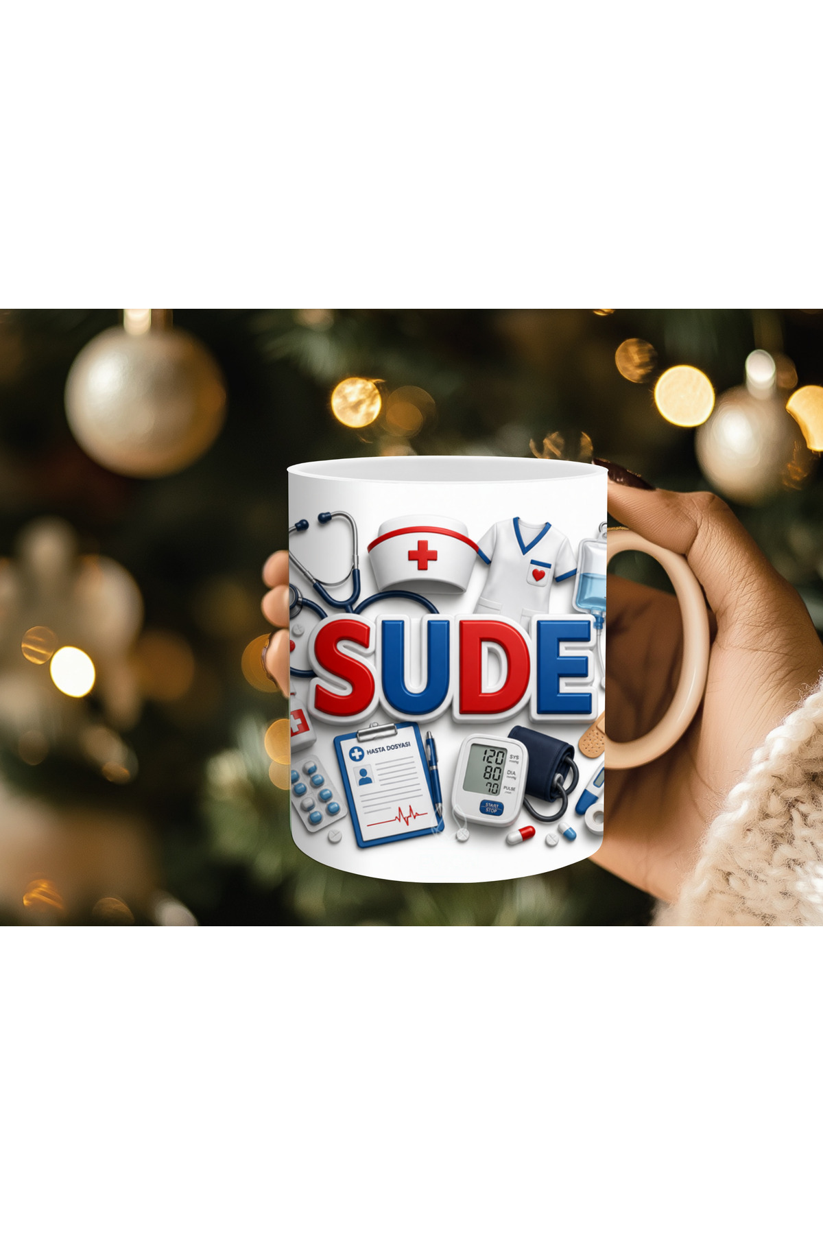 Nurse Named Mug – Customizable Profession Gift | Nurse Gift with Name Written | Profession Themed Custom Design Mug