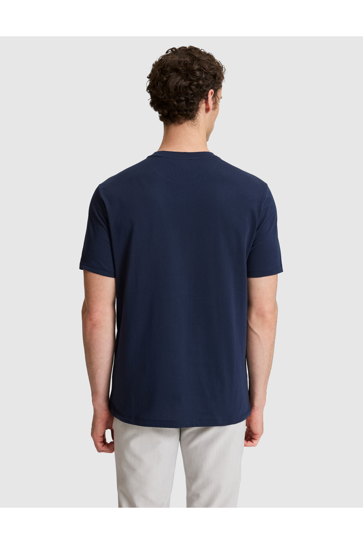 Pierre Cardin Lacivert Regular Fit %100 Pamuk Bisiklet Yaka Tişört 50327872-VR033 görsel 5