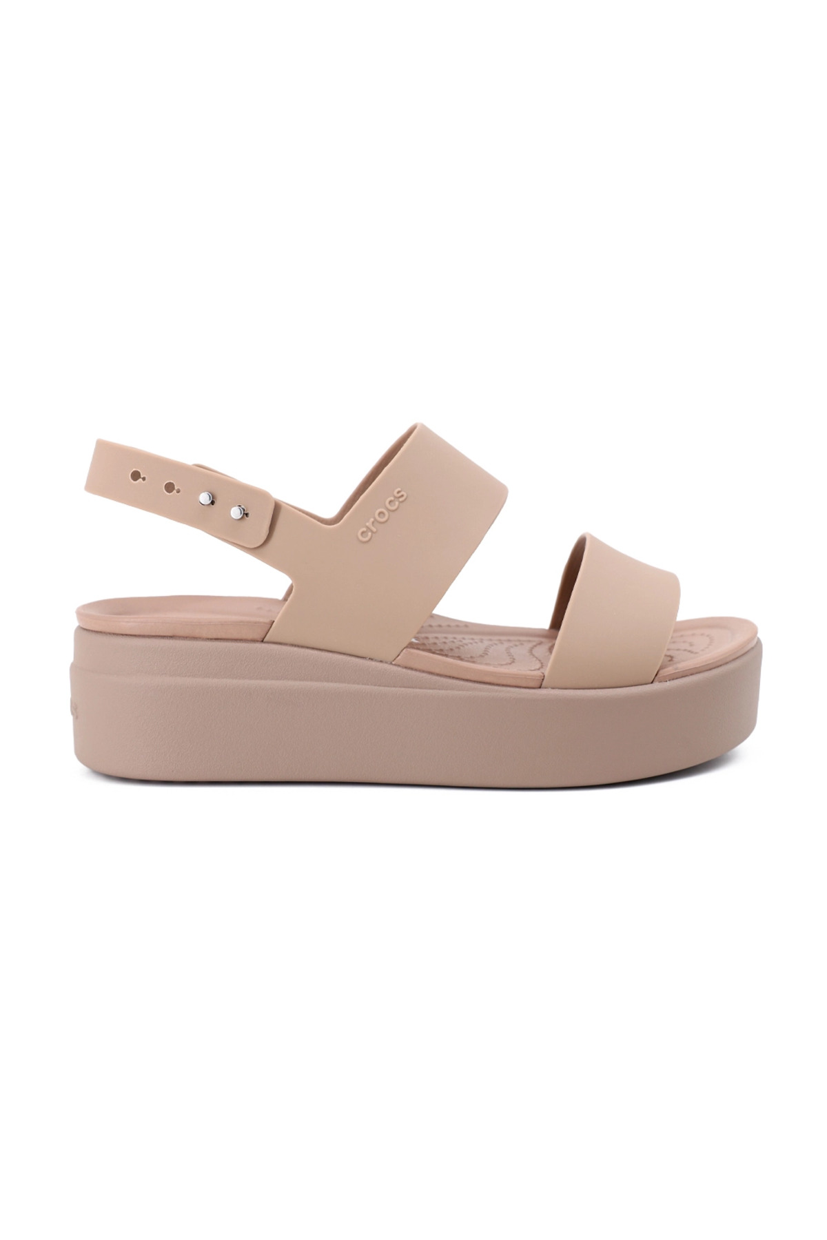 Crocs Brooklyn Low Wedge 206453-2EL Kadın Terlik Sütlü Kahve