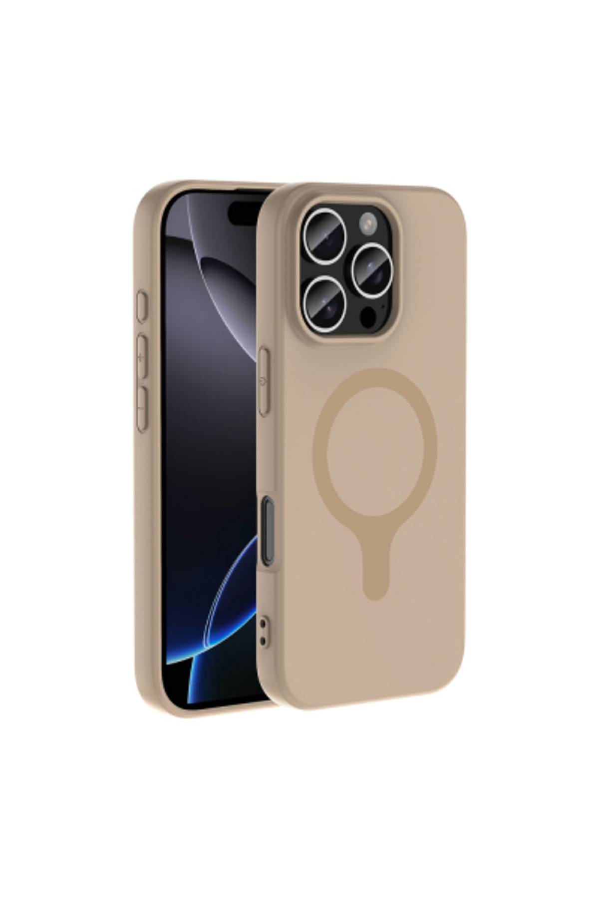 Iphone 16 Pro Max Case Camera Protected Velvety Matte Soft Surface Aris Cover with M-Safe Charging