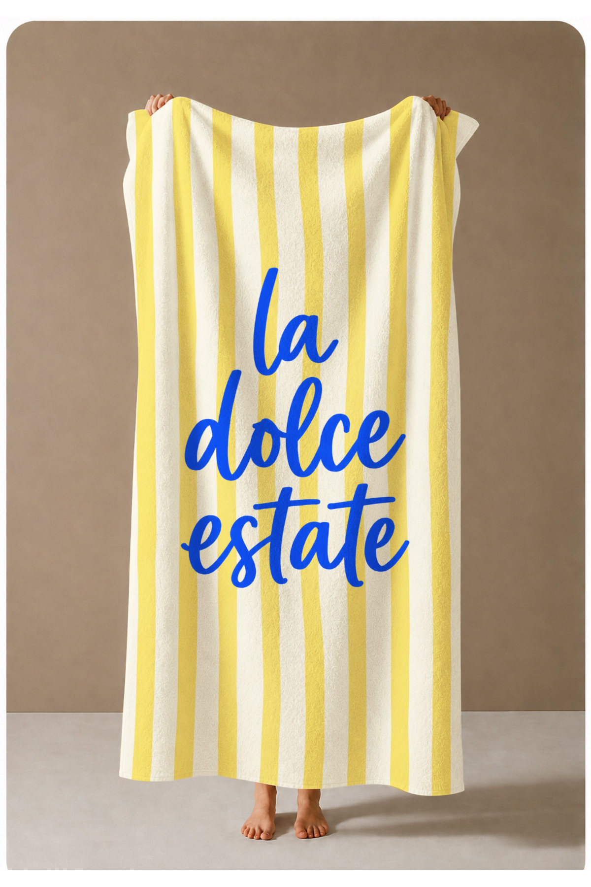 Yellow Ribbon Letter 70x150 Beach Towel
